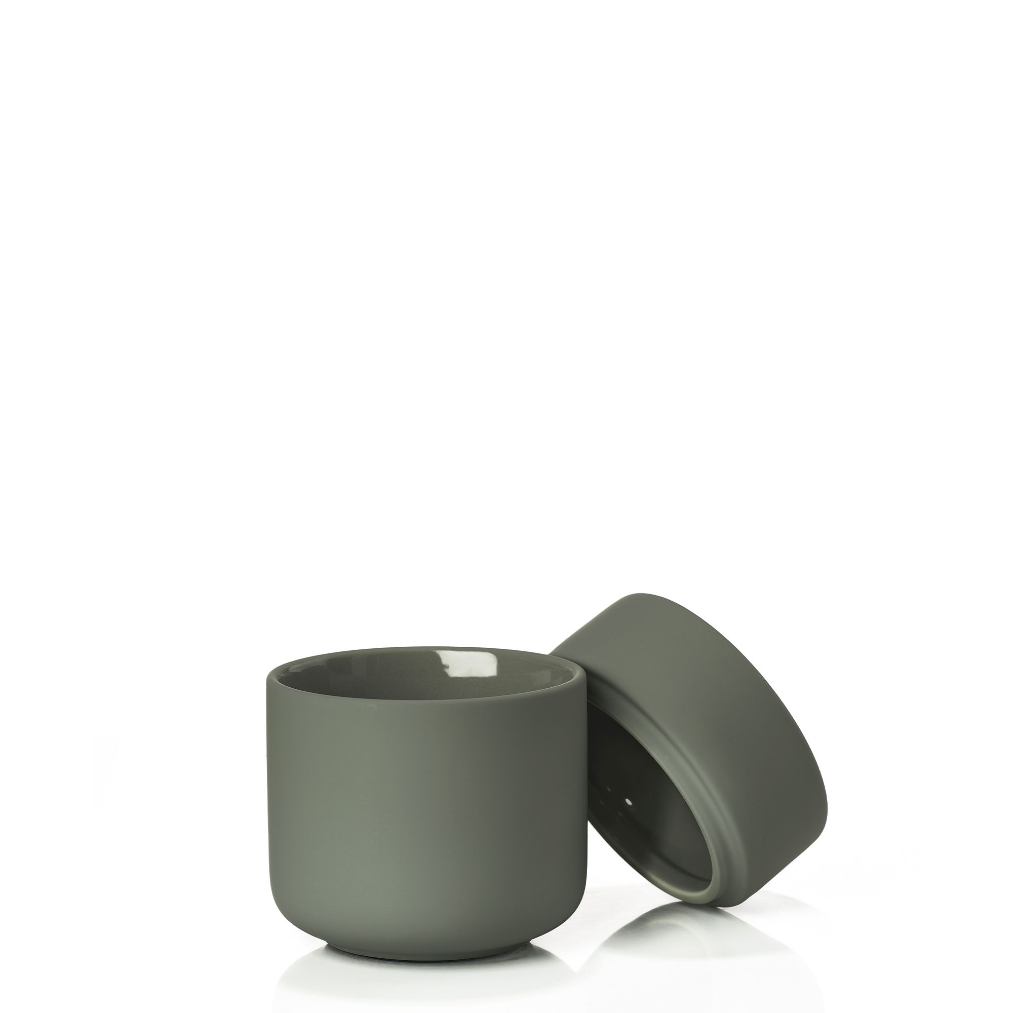 Zone - Ume Gefäß mit Deckel - Olive green