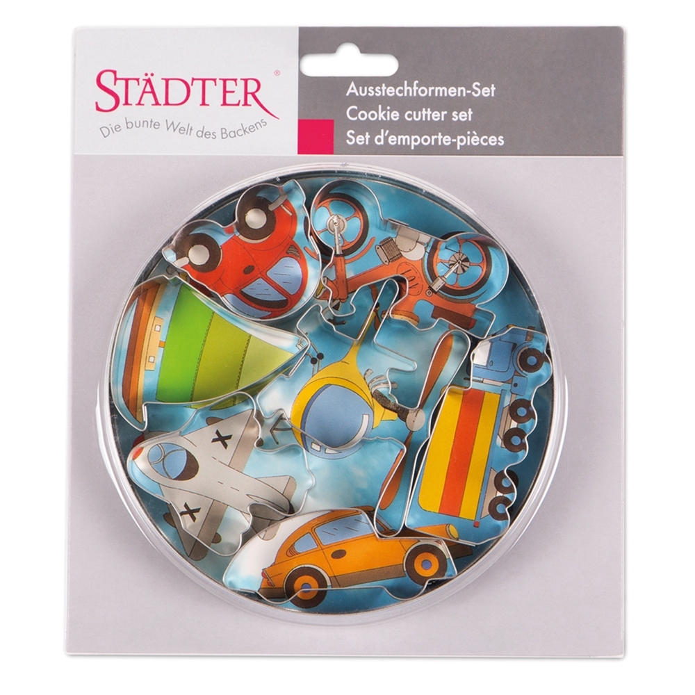 Städter - Cookie Cutter Vehicles - 5,5–8 cm Set, 7 parts