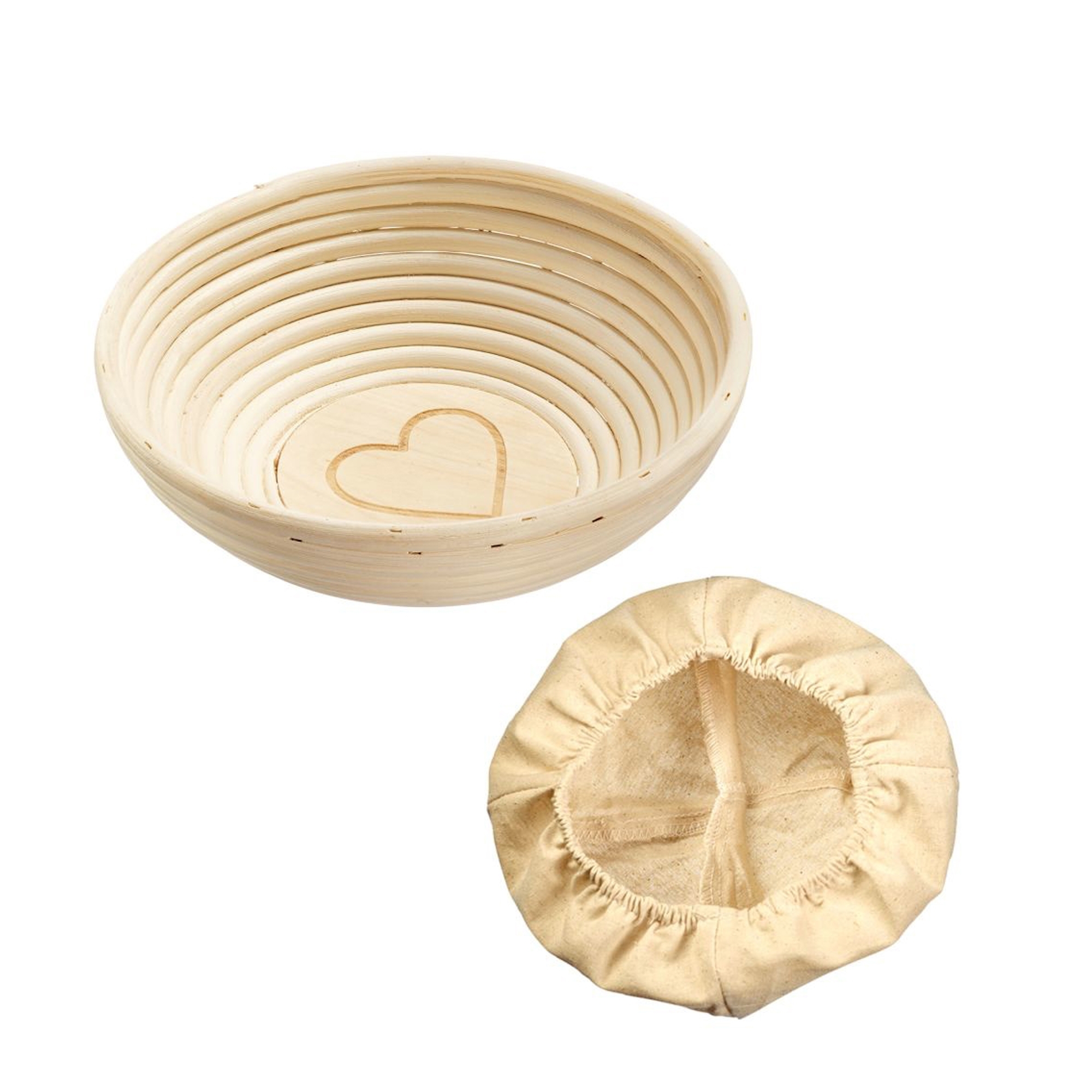 Westmark -Set Gärkörbchen rund mit Herz - Ø 24,5 x 8,5 cm