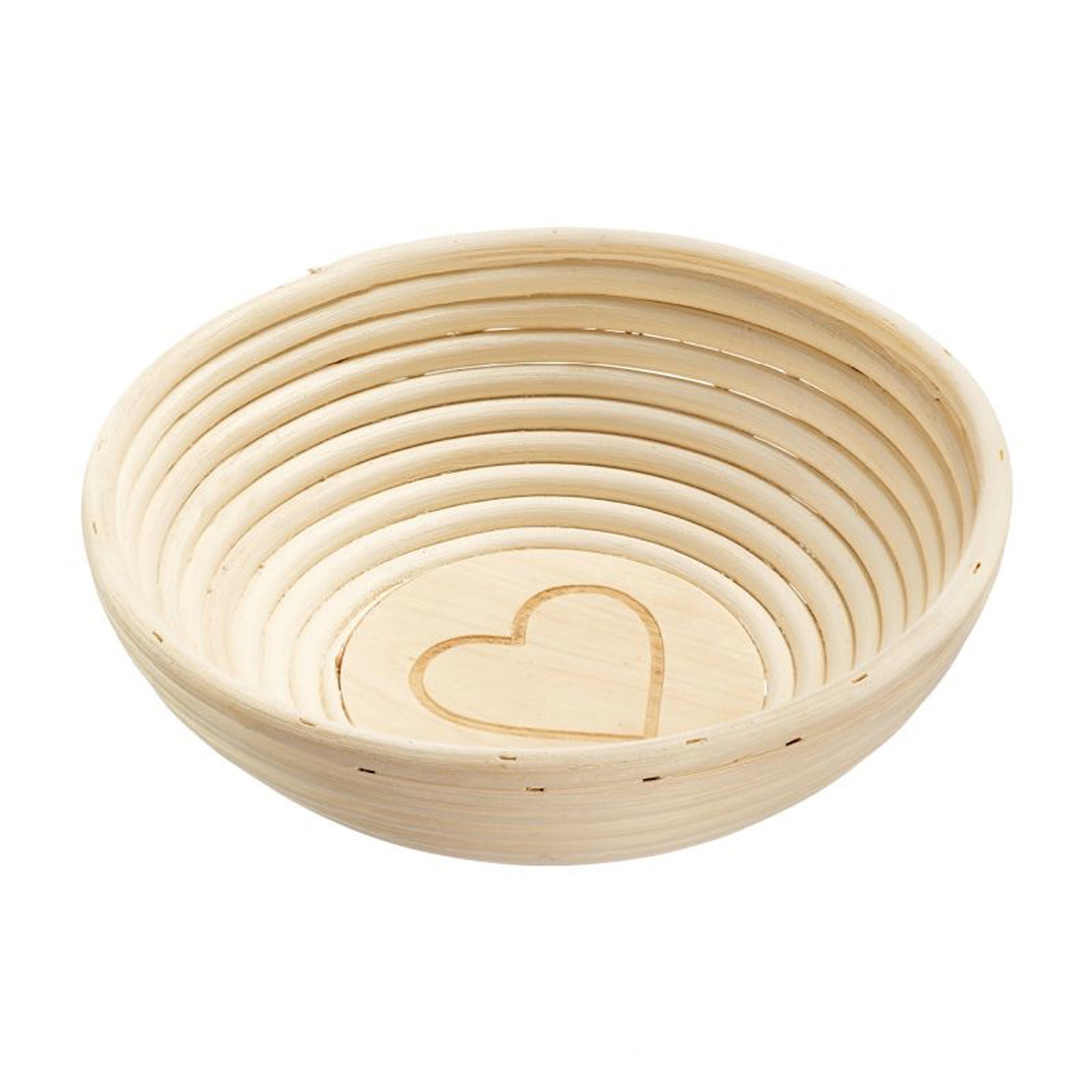 Westmark - Set Gärkörbchen rund Herz mit Bezug - Ø 24,5 x 8,5 cm