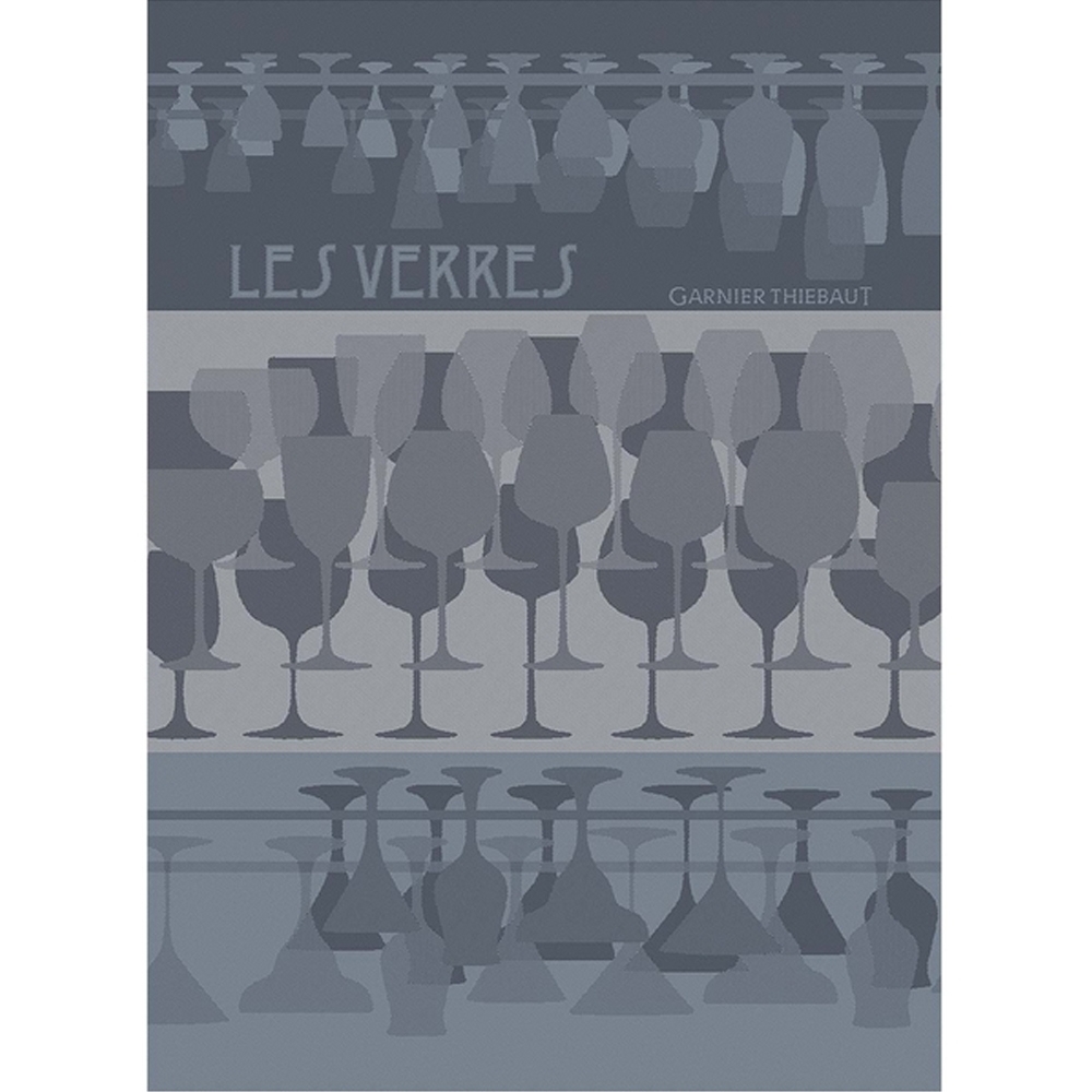 Garnier-Thiebaut Geschirrtuch - Les Verres a Pied Denim