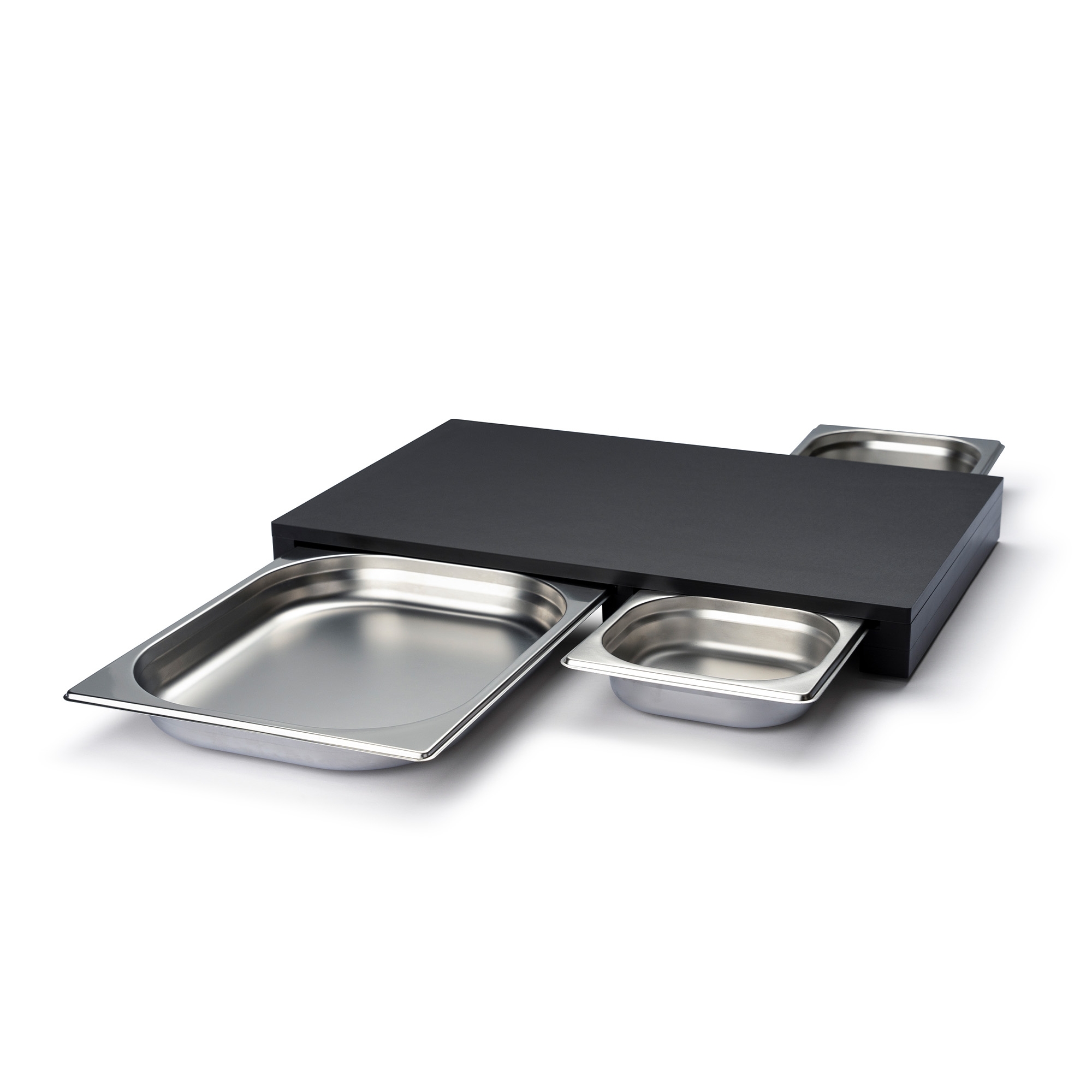 Continenta - DURACORE chopping board with stainless steel drawer 49.5 x 32.6 x 5 cm