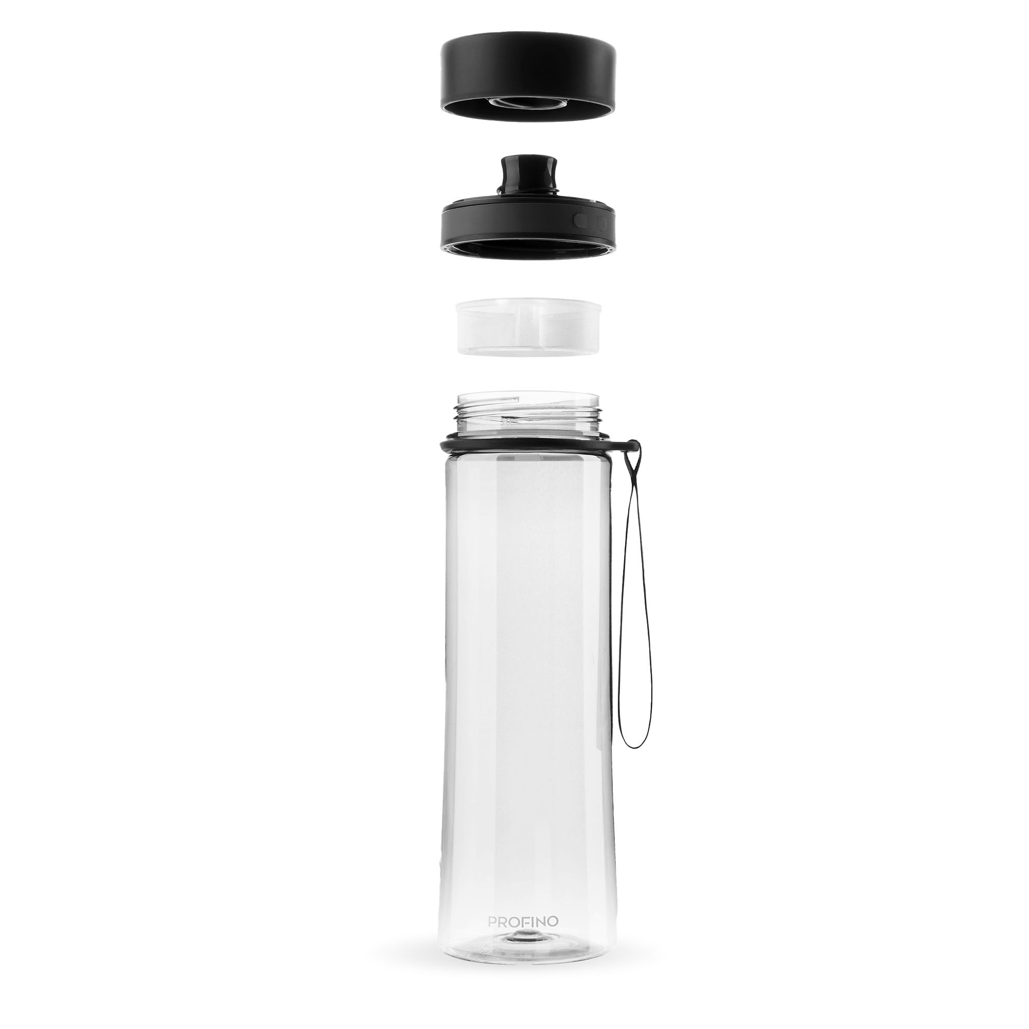 Profino - Infuze Trinkflasche mit Sieb - 600 ml - Transparent