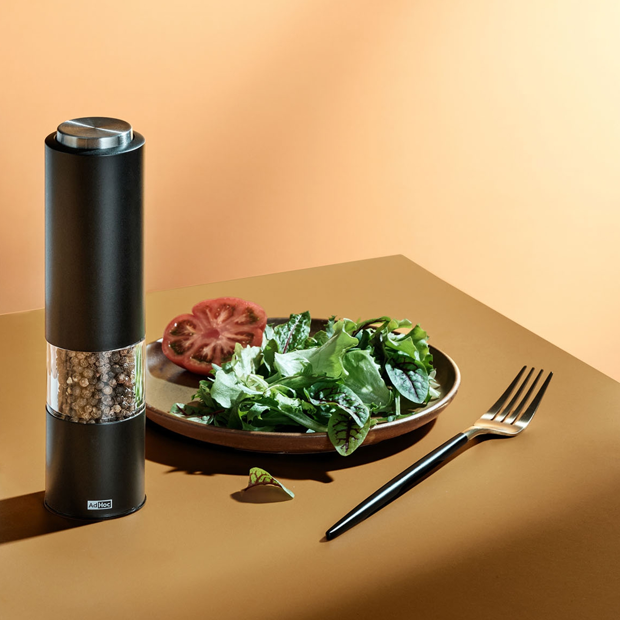 AdHoc elektrische Pfeffer- und Salzmühle TROPICA schwarz