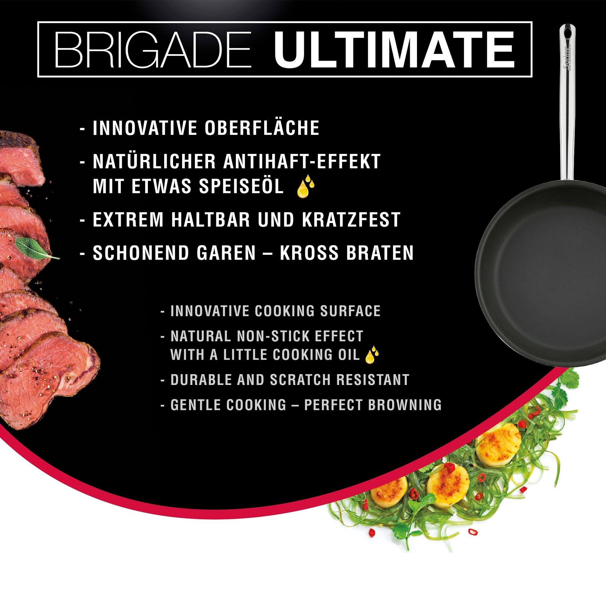 Spring Brigade Ultimate 28 cm wok pan non-stick