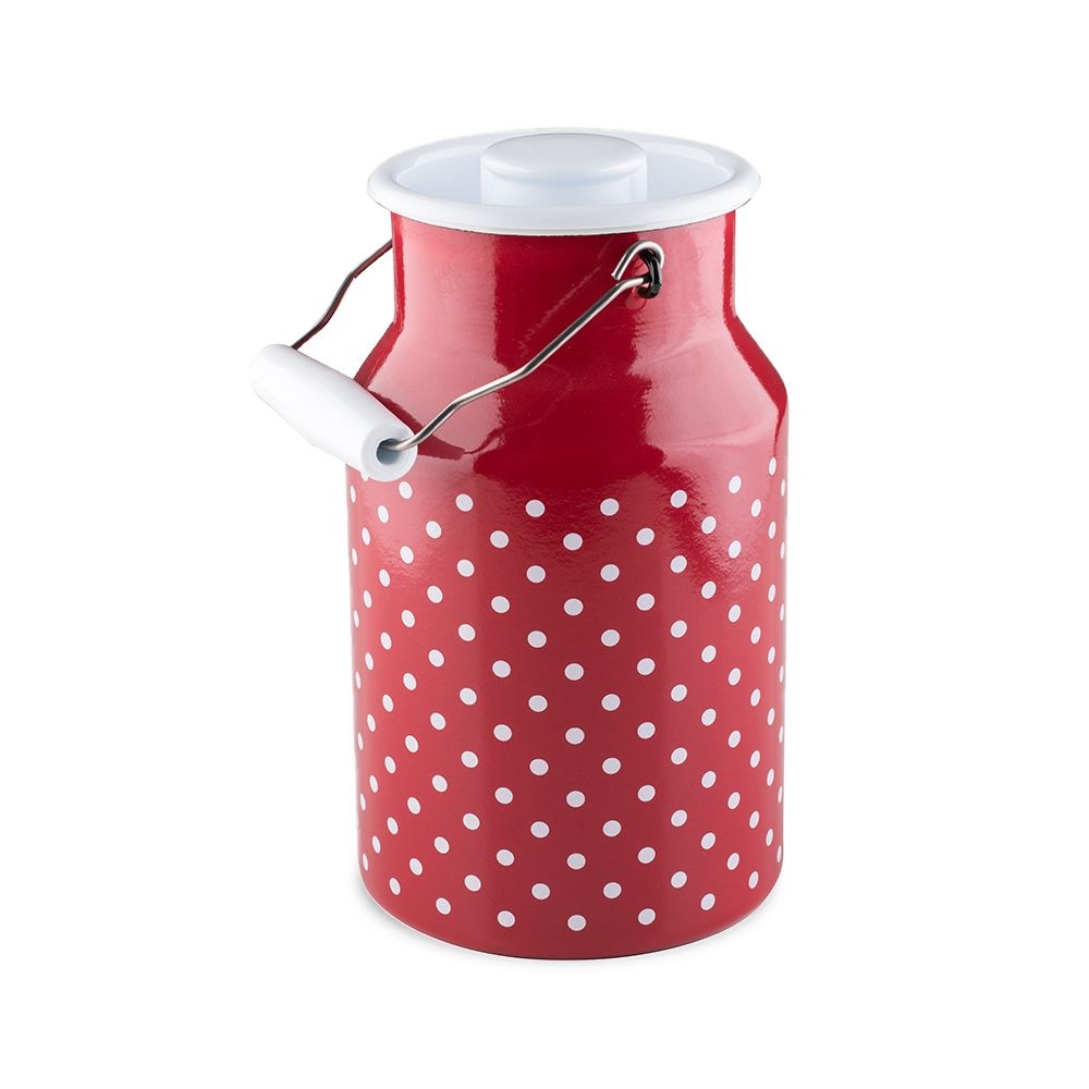 Riess COUNTRY - Polka-dot red - Milk can with lid 2 L Riess COUNTRY - Polka-dot red - Milk can with lid 2 L