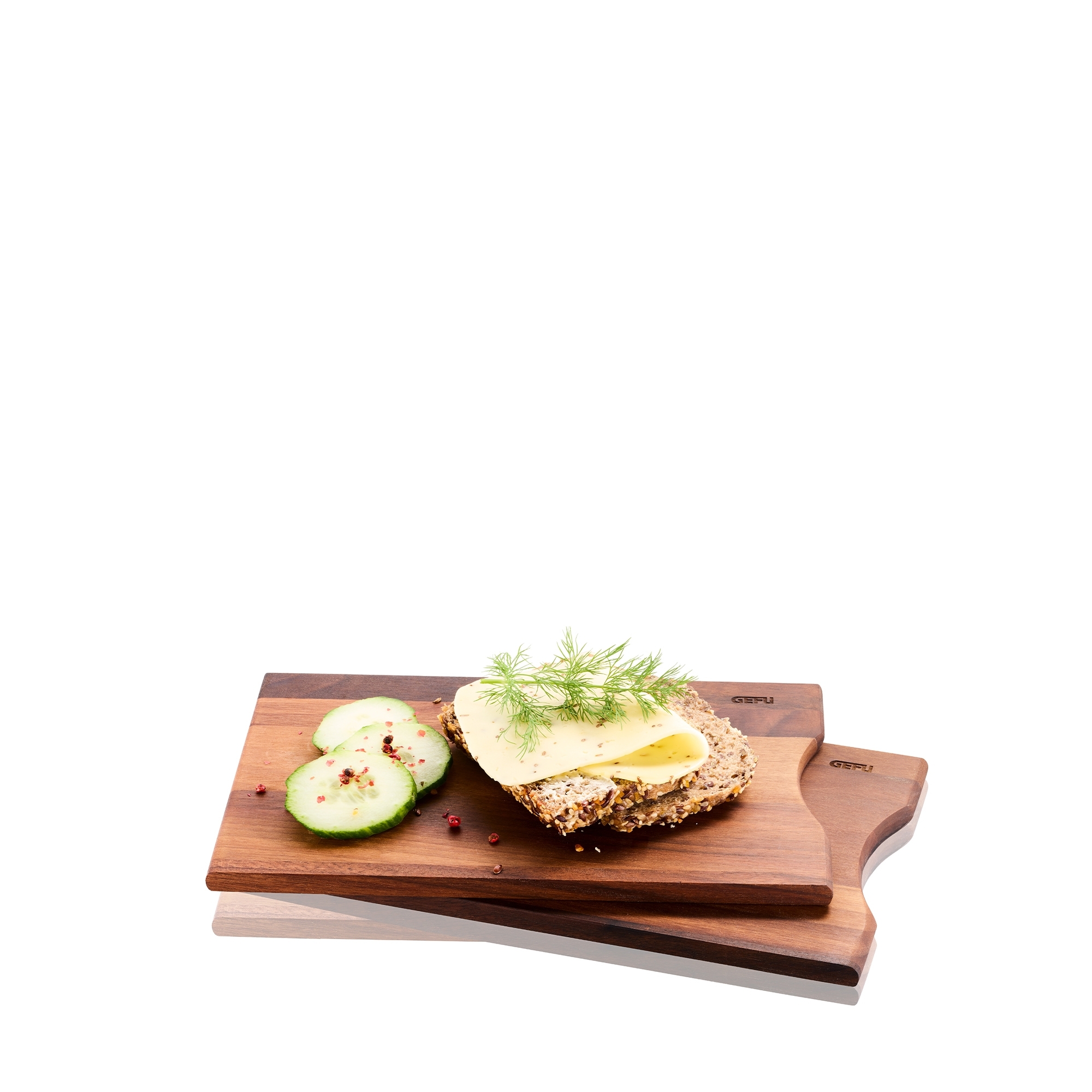 Gefu - ENNO breakfast board, 2 pieces, walnut wood