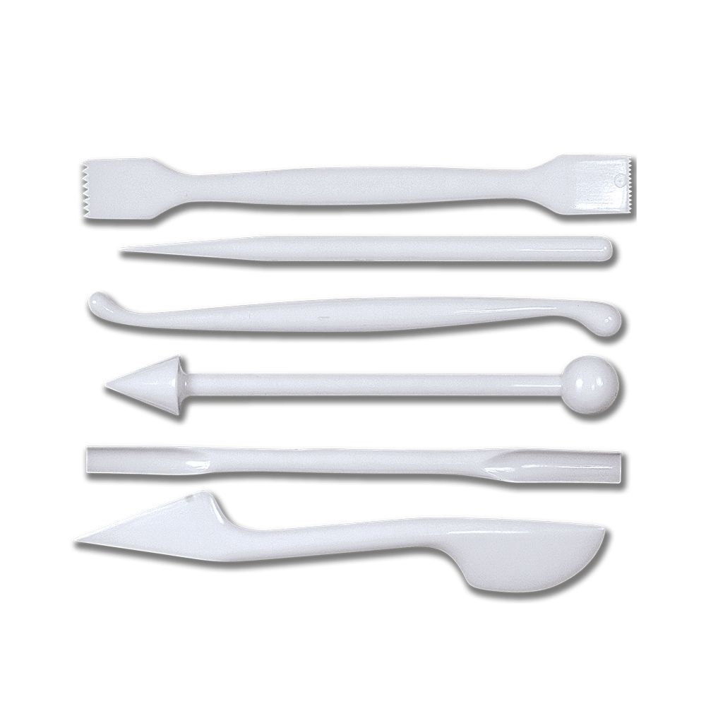 Städter - Modellierwerkzeug Modellierwerkzeuge ca. 14 cm Weiß Set, 6-teilig