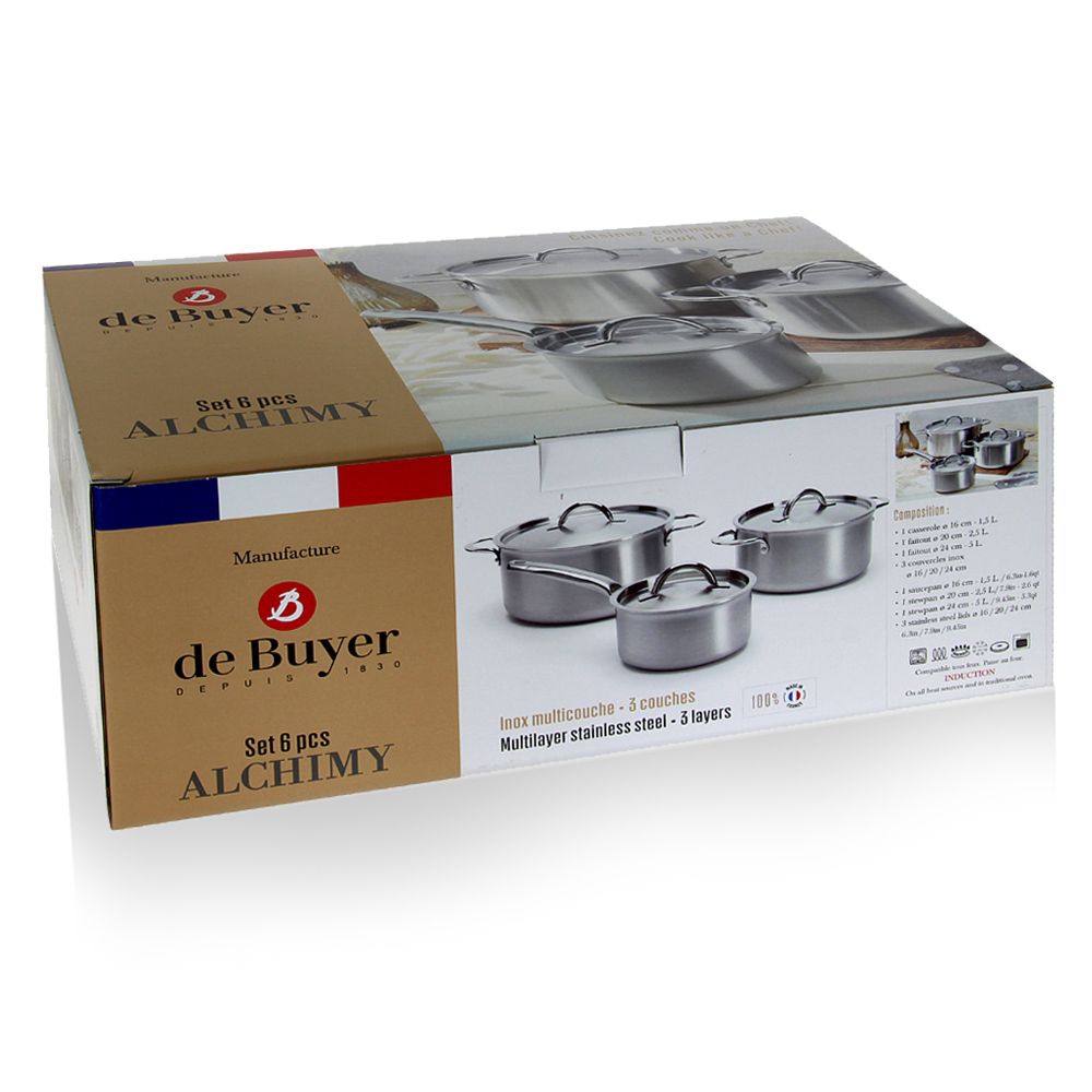 de Buyer - Set of 6 pieces Stainless steel stewpan - ALCHIMY