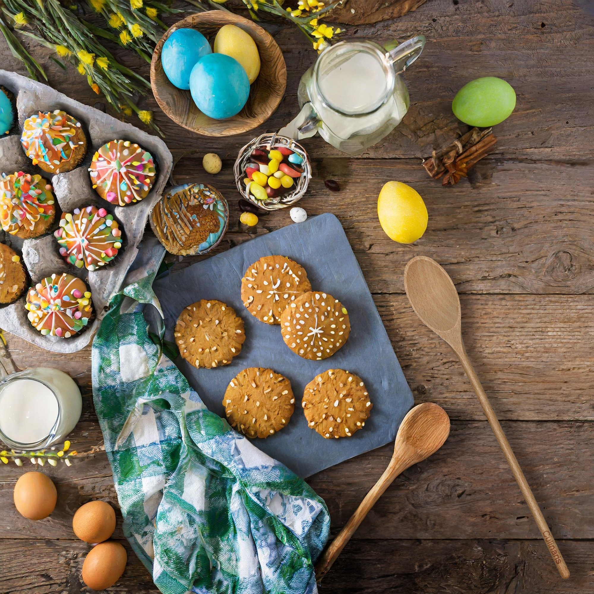 Oval cooking spoon - beech wood - 35 cm | Culinaris Oval cooking spoon - beech wood - 35 cm | Culinaris