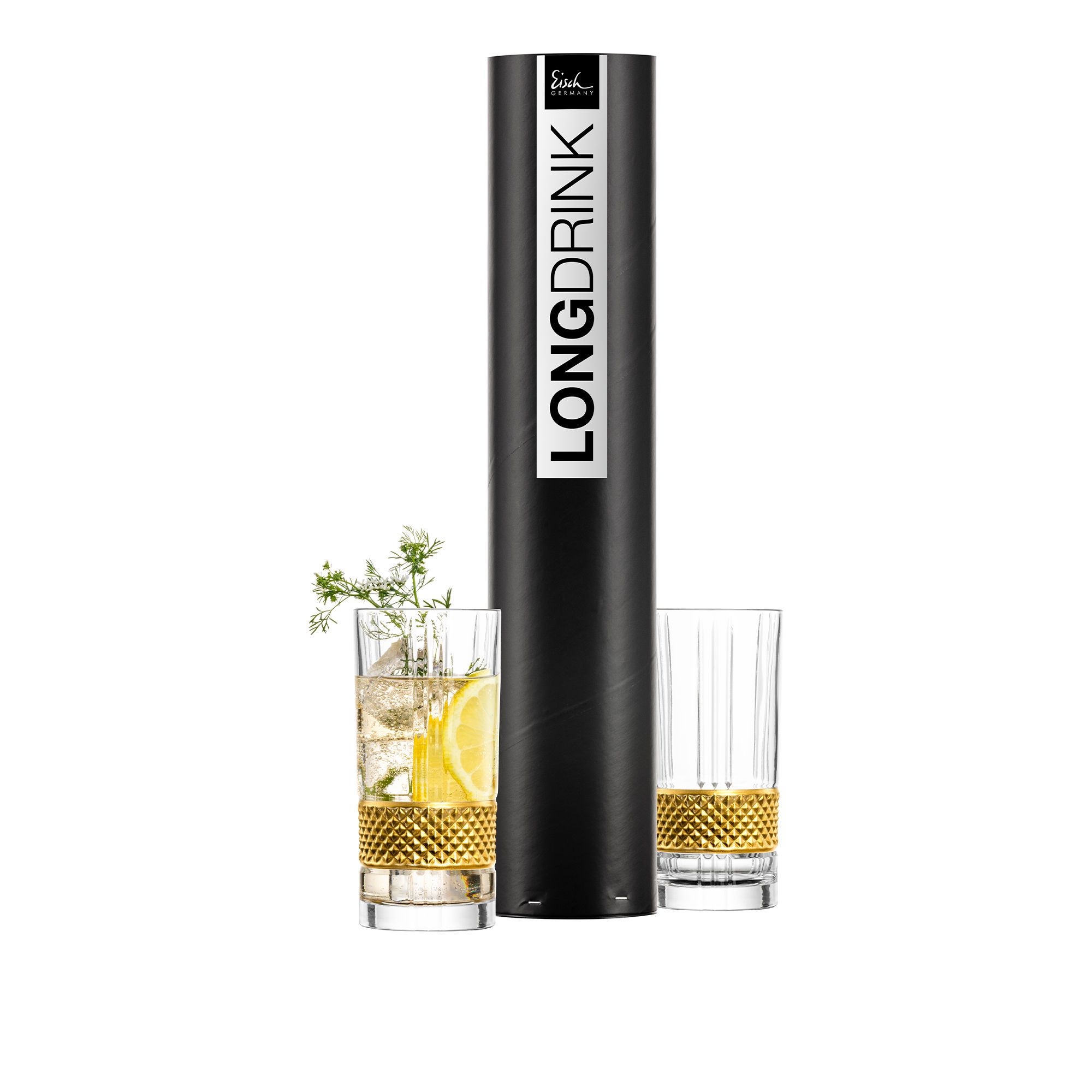 Eisch - Longdrink glasses GLEN, set of 2, gold