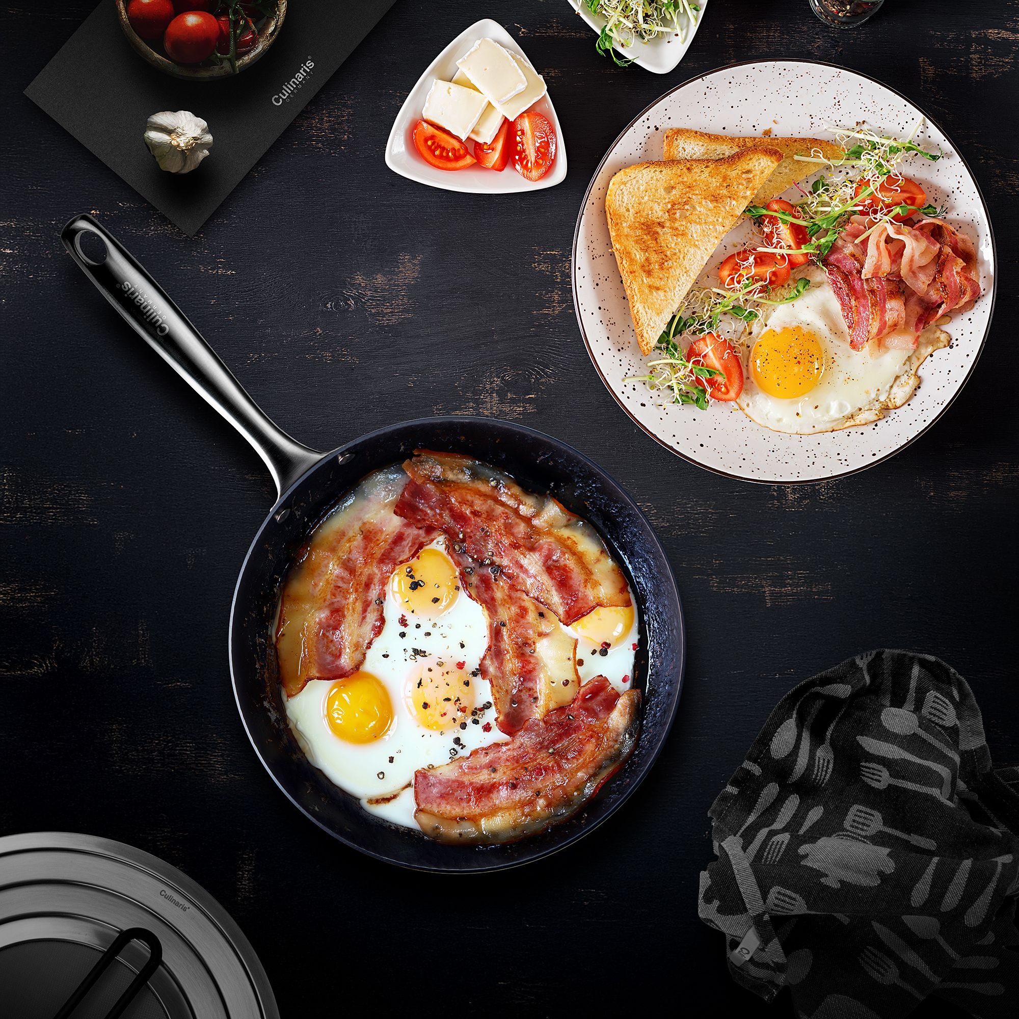 Iron frying pan - Martella - 28 cm - seasoned | Culinaris Iron frying pan - Martella - 28 cm - seasoned | Culinaris