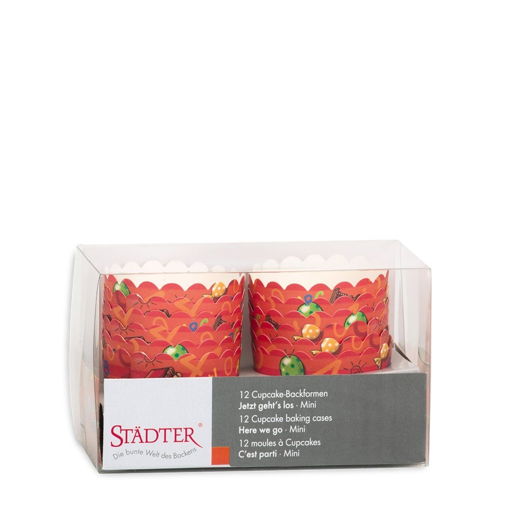 Städter - Cupcake Backform - ø 50 x 47 mm - Mini - Bunt - 12 Stück