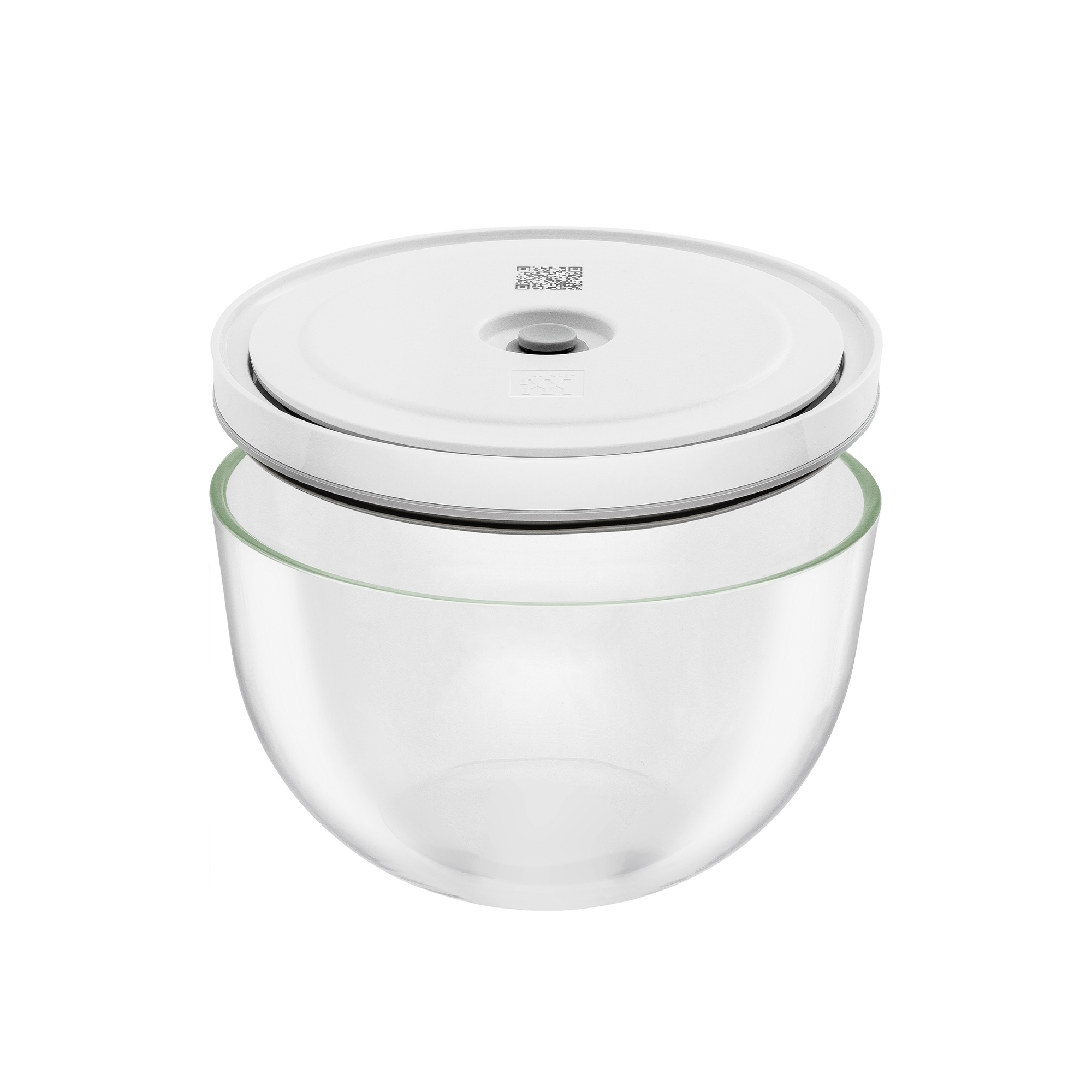 Vakuumglasbehälter mit weißem Deckel