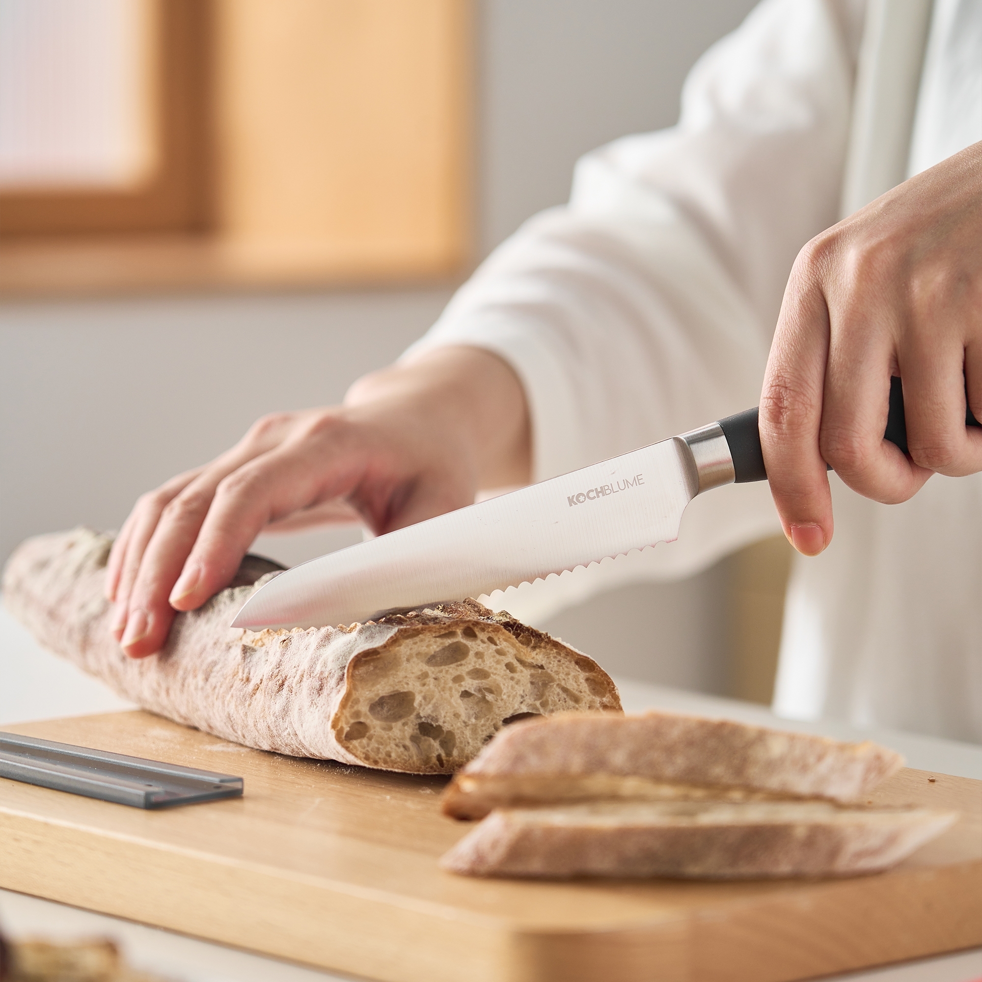 Kochblume - Utility knife, serrated edge, taupe Kochblume - Utility knife, serrated edge, taupe