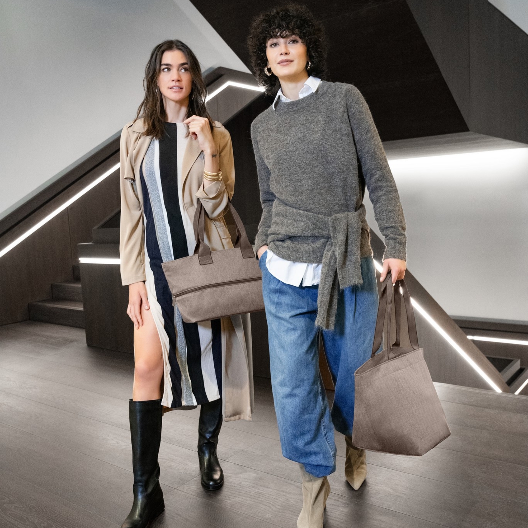 reisenthel - shopper e1 - herringbone mokka