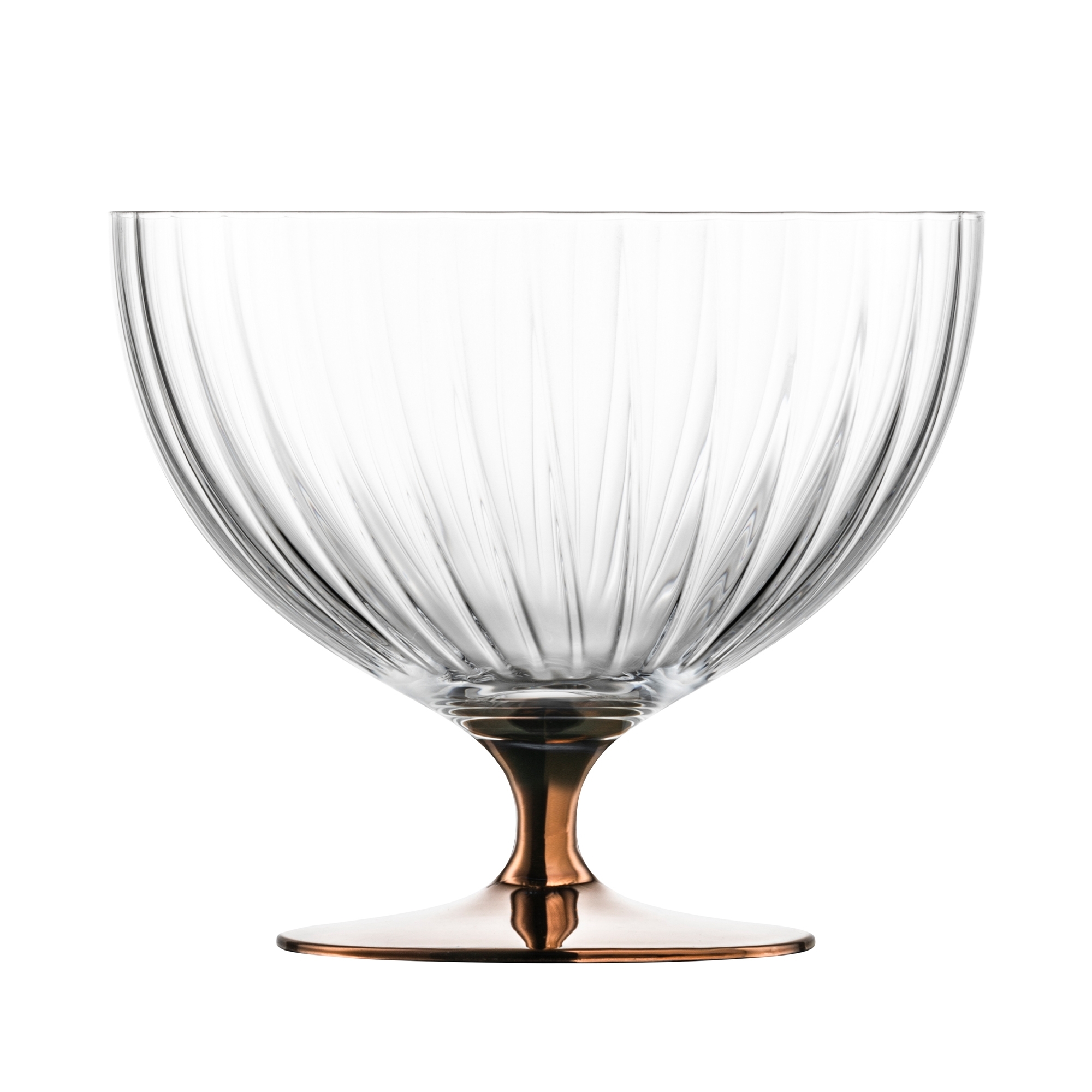 Eisch - Footed bowl gold, 22 cm, copper