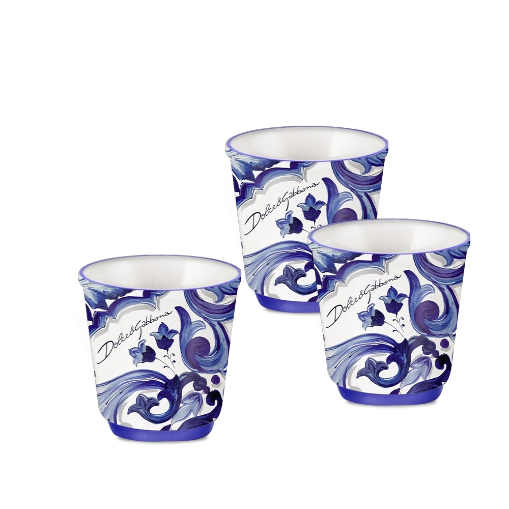 Bialetti - Espressokocher Moka Express 6 Tassen im Set - Dolce & Gabbana Blu Mediterraneo