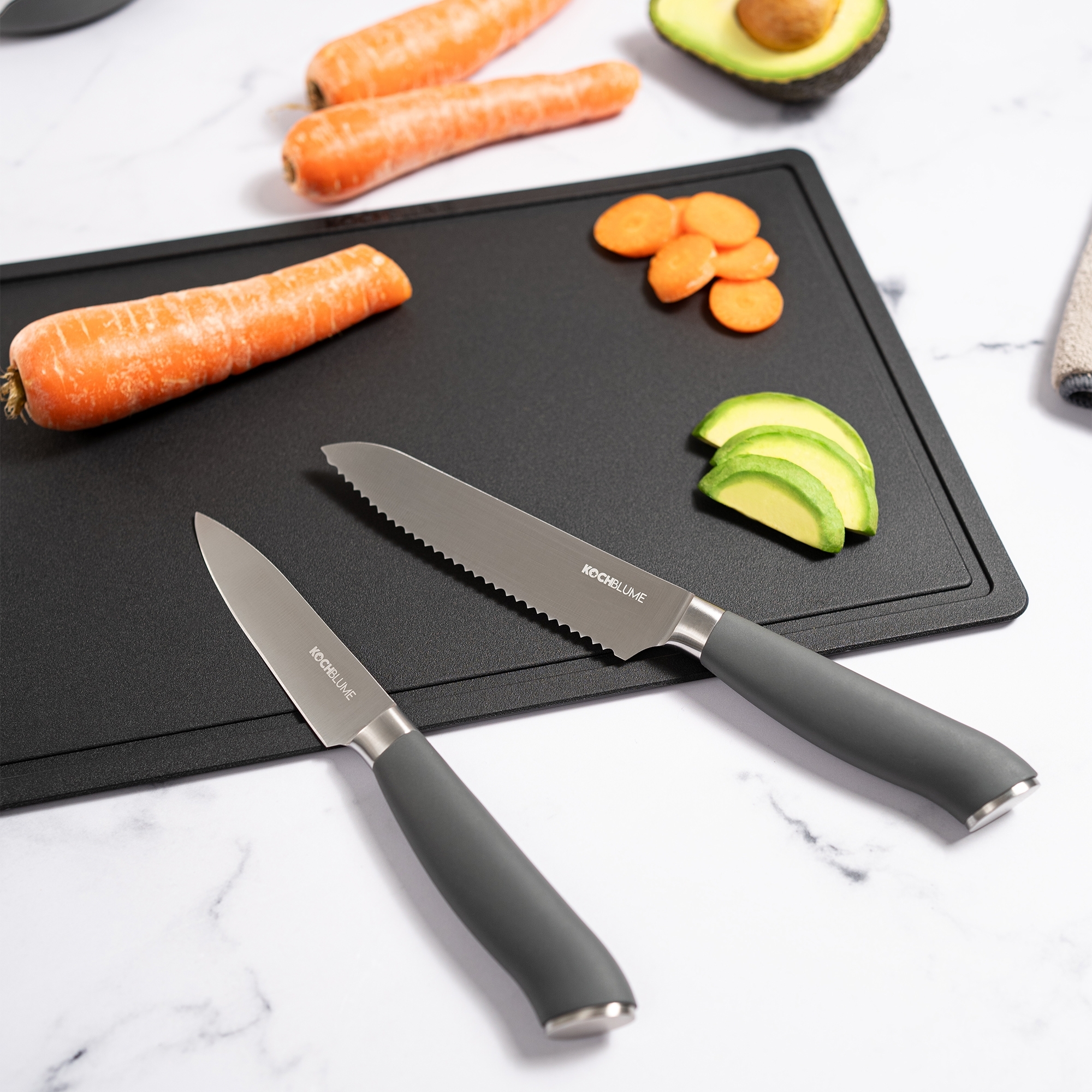 Kochblume - Vegetable knife S, smooth blade, taupe Kochblume - Vegetable knife S, smooth blade, taupe