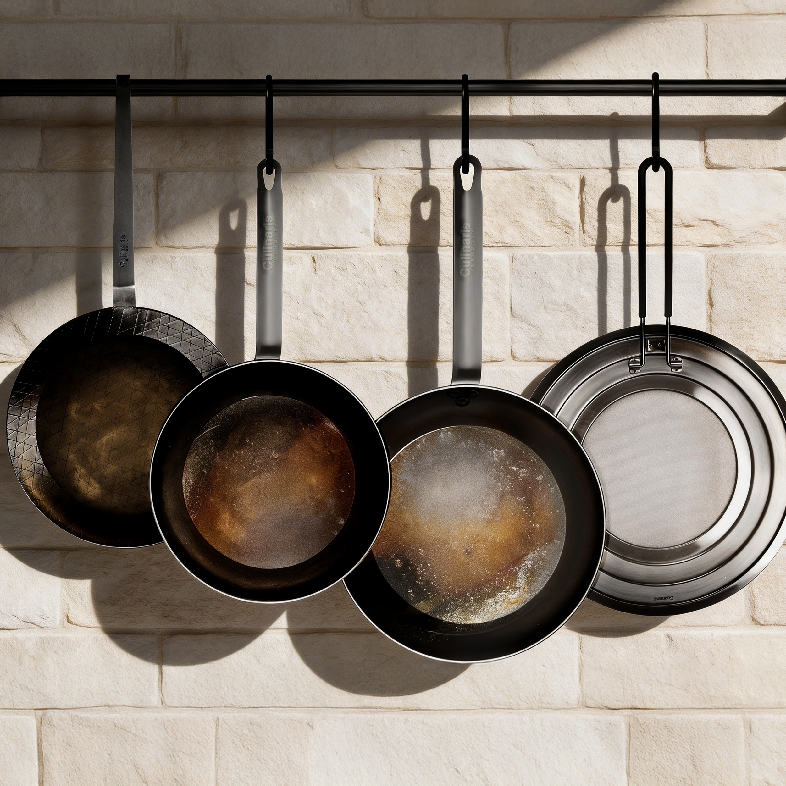 Culinaris Fierro Classico 28 cm iron pan on rack