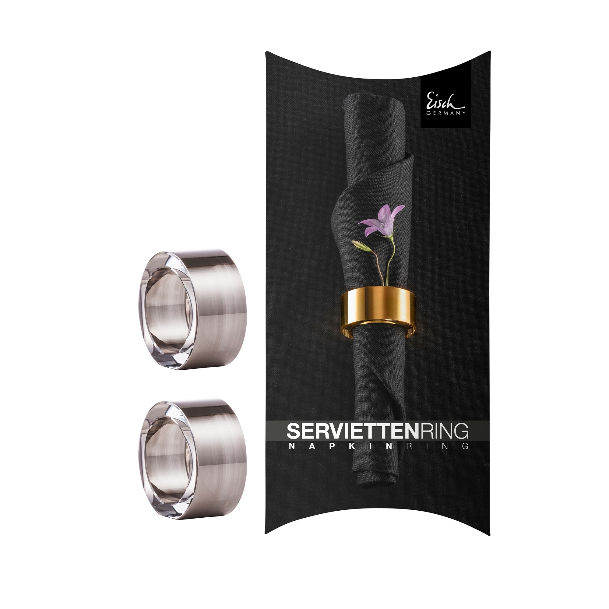 Eisch - Serviettenringe 2er Set, platin