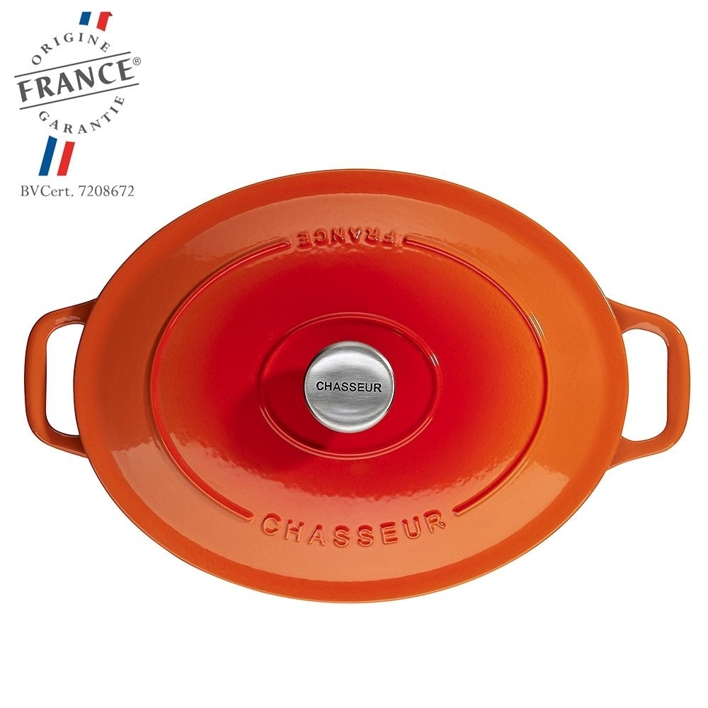 Chasseur - Ovaler Bräter - Orange geflammt Chasseur - Ovaler Bräter - Orange geflammt