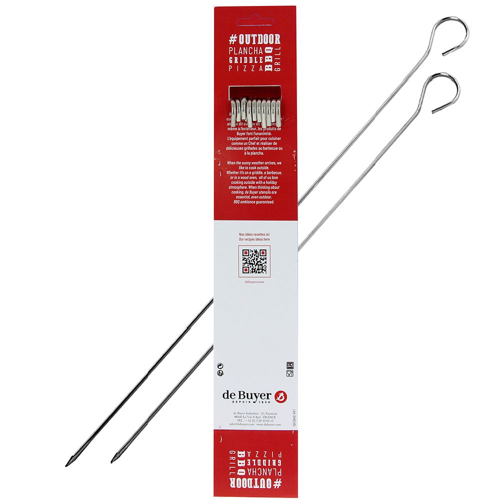 de Buyer - Set of 10 skewers - Stainless Steel