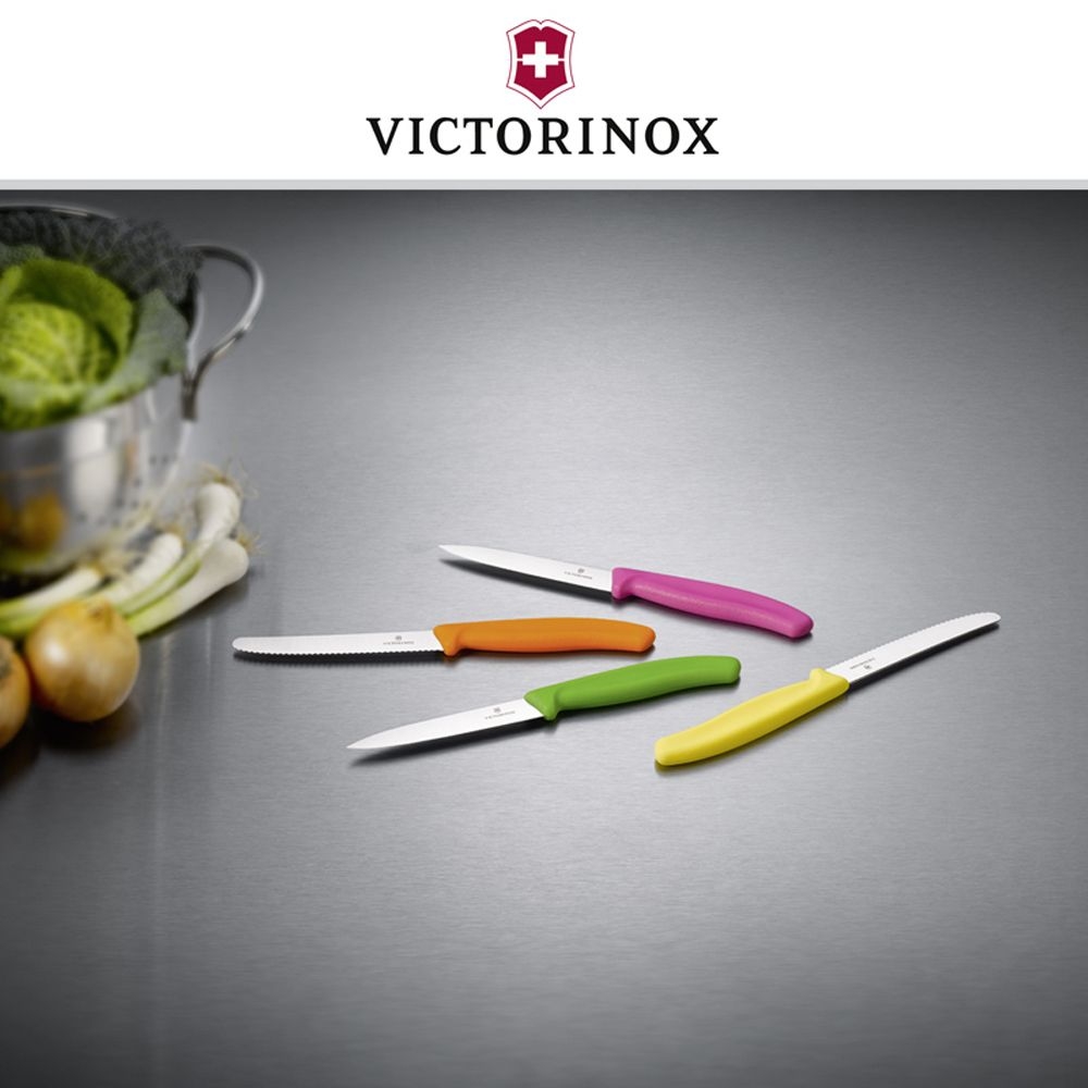 Victorinox - Tomato and table knife with wavy edge, green Victorinox - Tomato and table knife with wavy edge, green