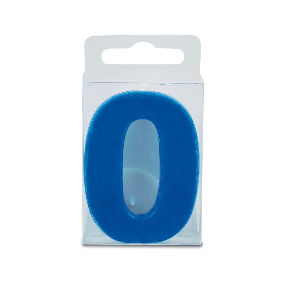 Städter - Candles Number - 4,5 cm - blue with holder Städter - Candles Number - 4,5 cm - blue with holder