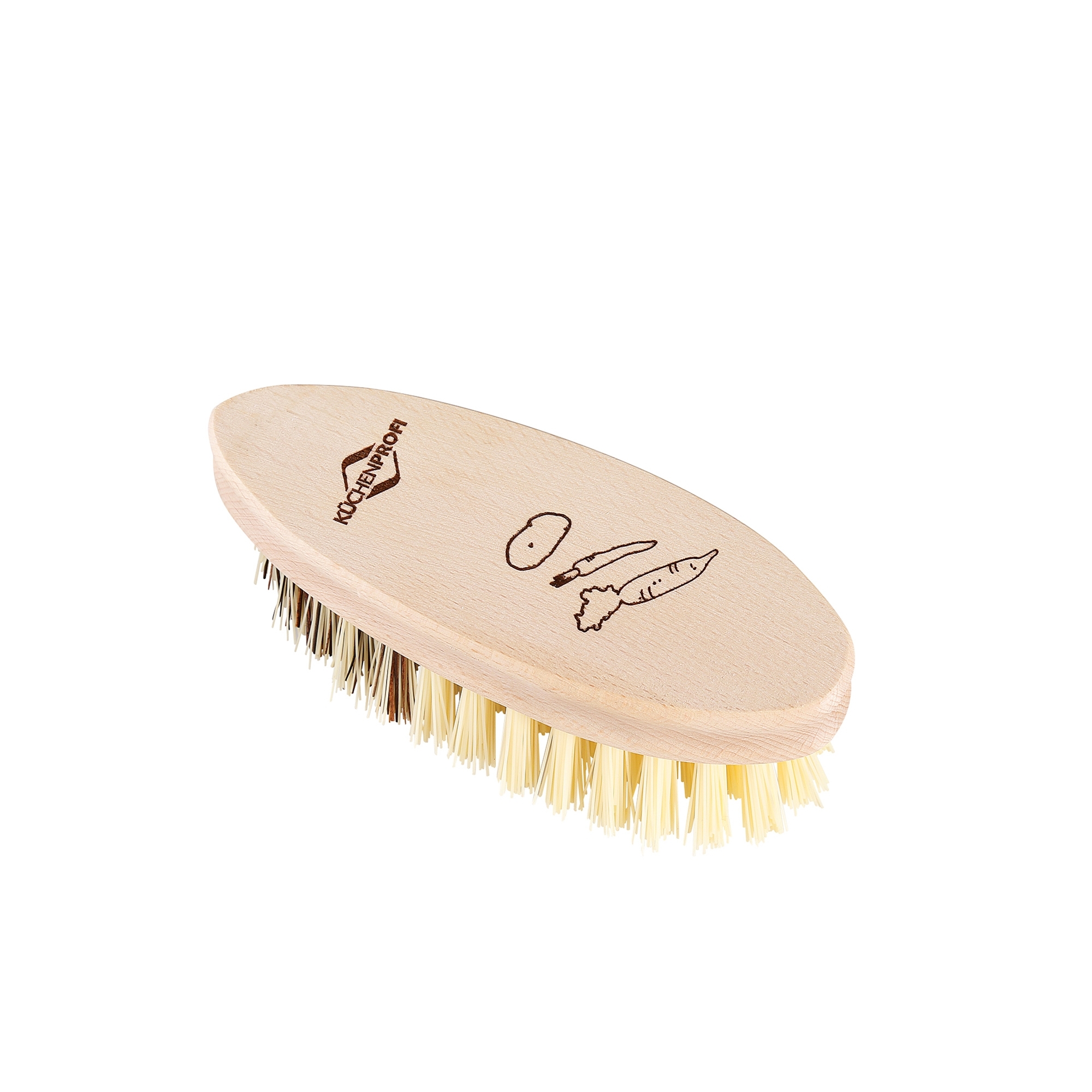 Küchenprofi Gemüsebürste aus Buchenholz mit Naturborsten