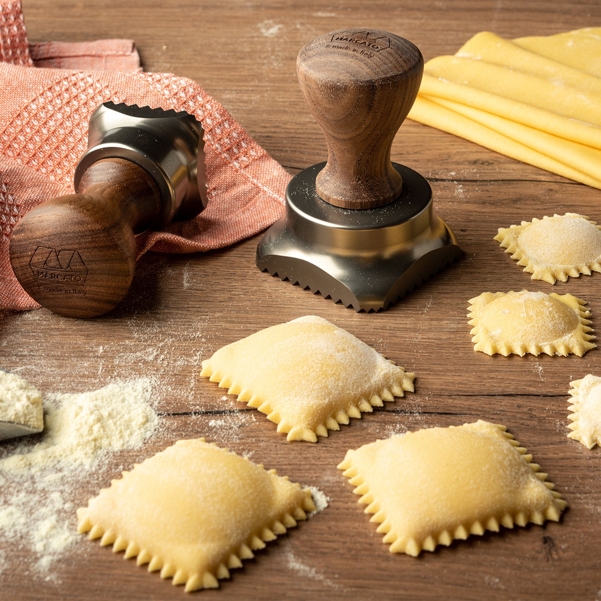 Marcato - Ravioli Ausstecher Rechteckig Zickzackrand  - 45 mm