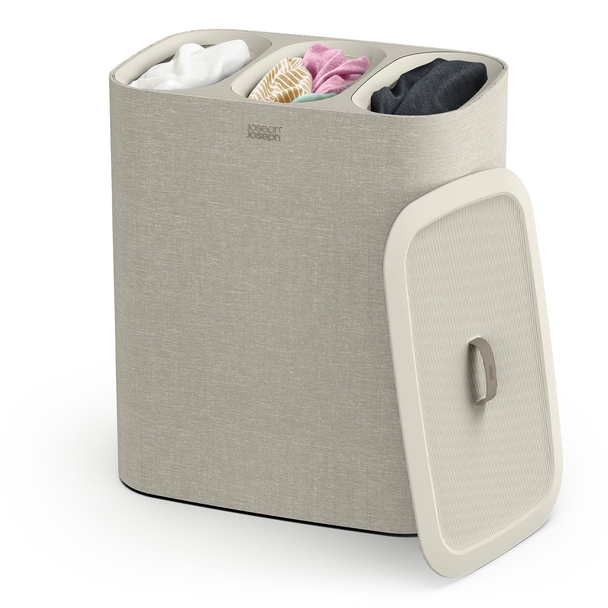 Joseph Joseph - Tota Trio 90L Laundry Separator Basket - ecru Joseph Joseph - Tota Trio 90L Laundry Separator Basket - ecru
