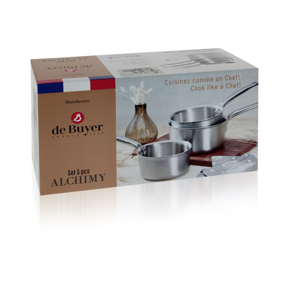 de Buyer - Set of 3 Stainless steel Saucepans - ALCHIMY de Buyer - Set of 3 Stainless steel Saucepans - ALCHIMY