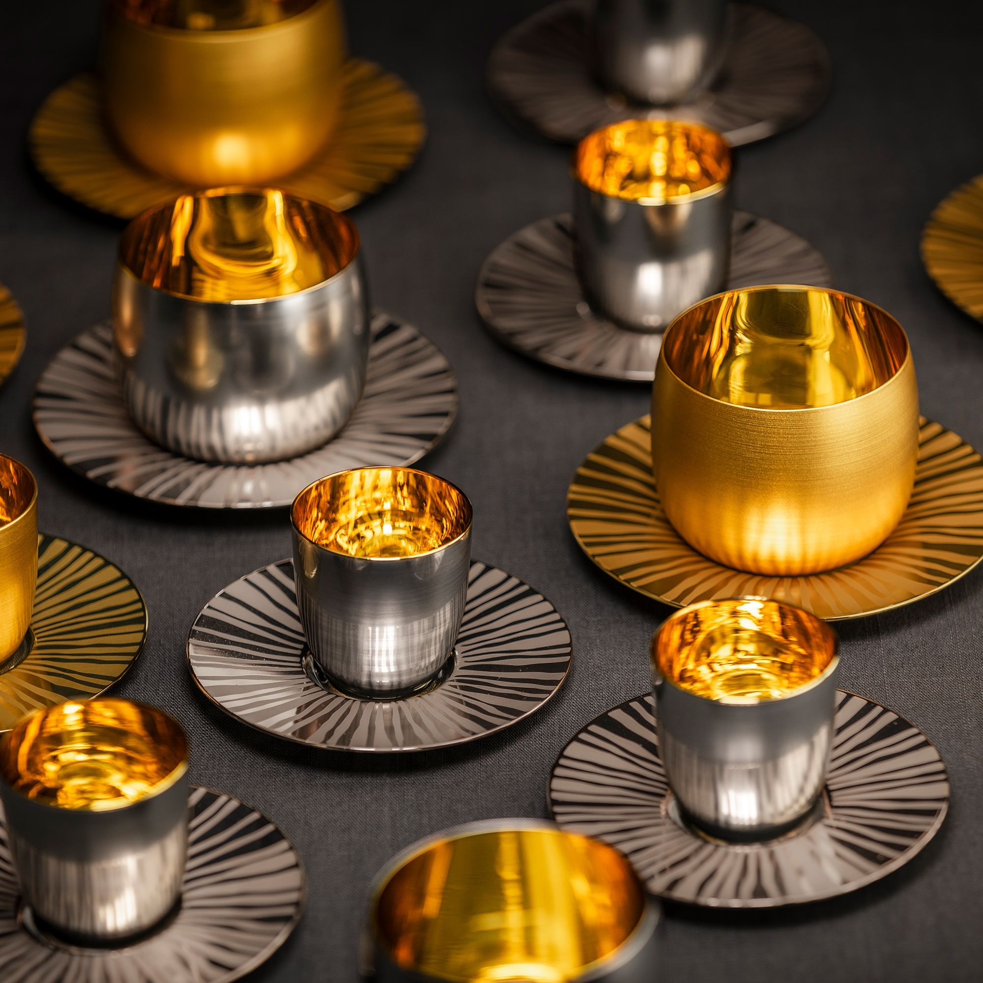 Eisch - Cappuccino Set Sun COSMO, gold