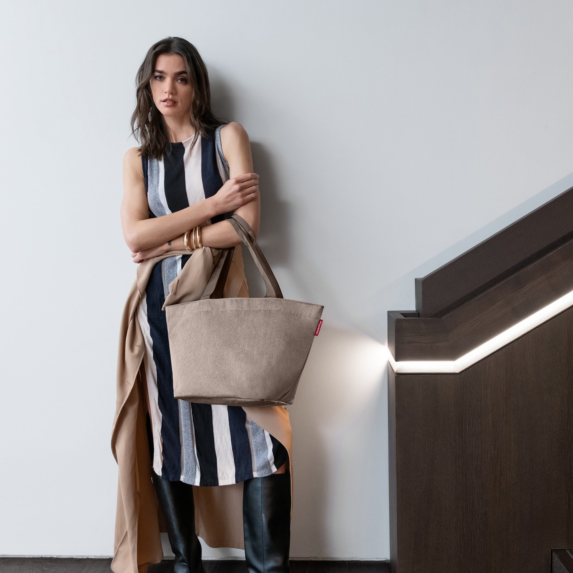 reisenthel - shopper M - herringbone mokka