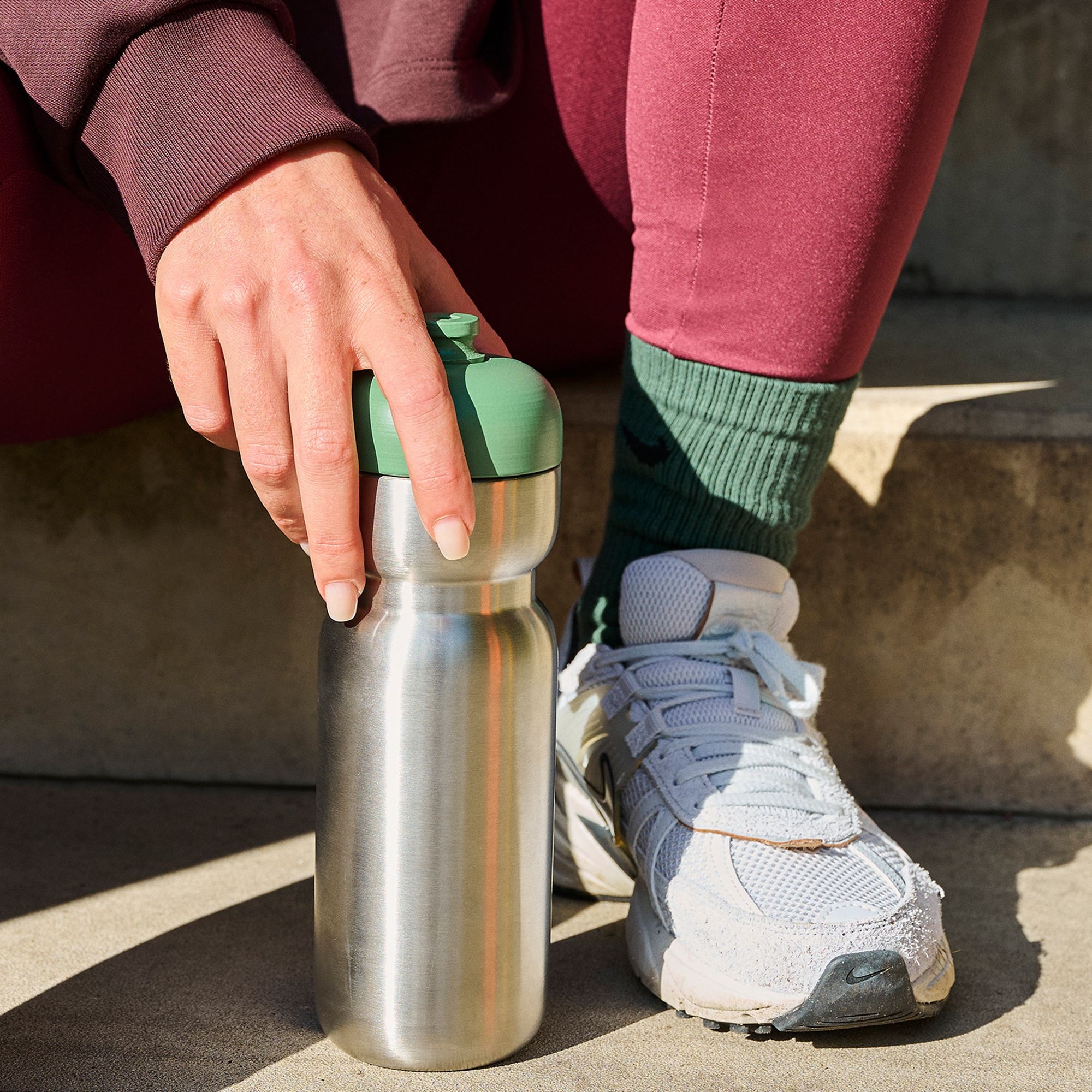 Mepal Pull stainless steel sports bottle 800 ml green