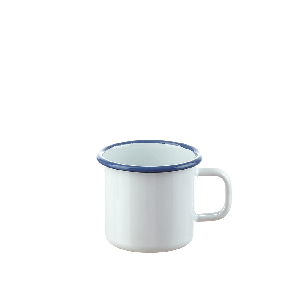 Münder Email - Mug 7 cm - White with a blue border