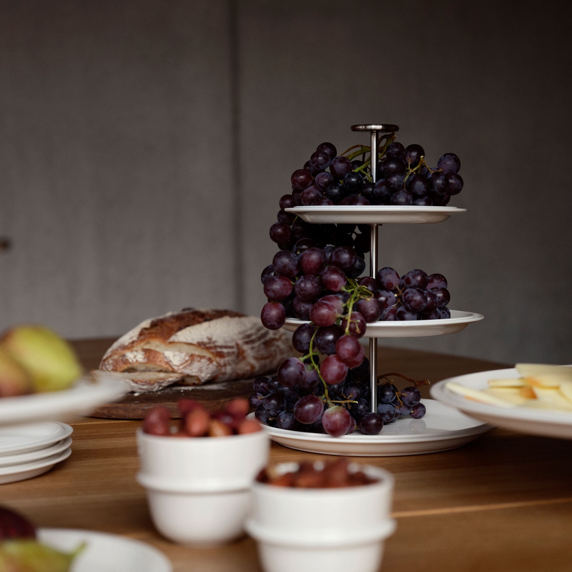 Zone - Eau Serving Stand, 3 tiers - Offwhite - 24 cm