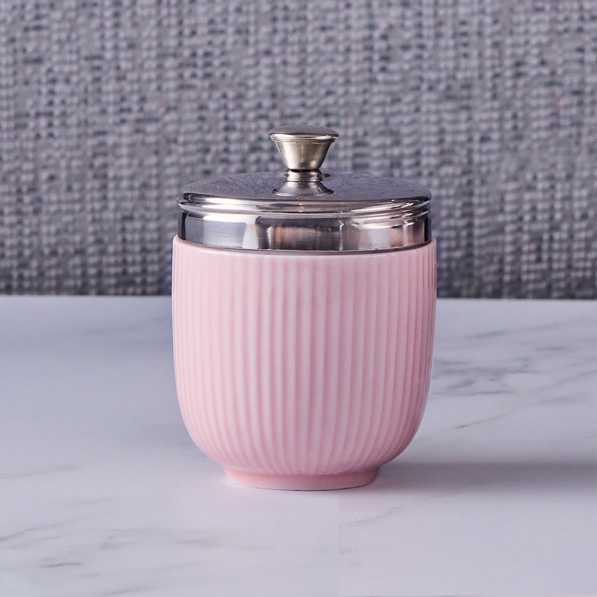 BIA - Fluted Egg Coddler - Celadon Pink