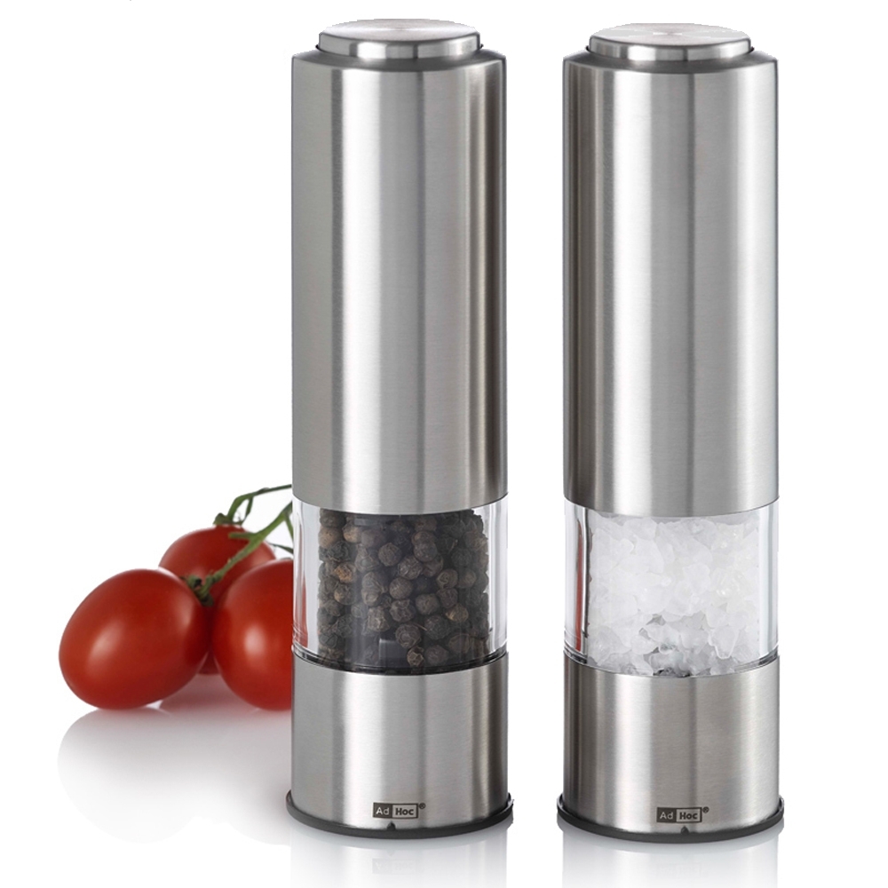 AdHoc - Set automatic pepper and salt mill with light AdHoc - Set automatic pepper and salt mill with light
