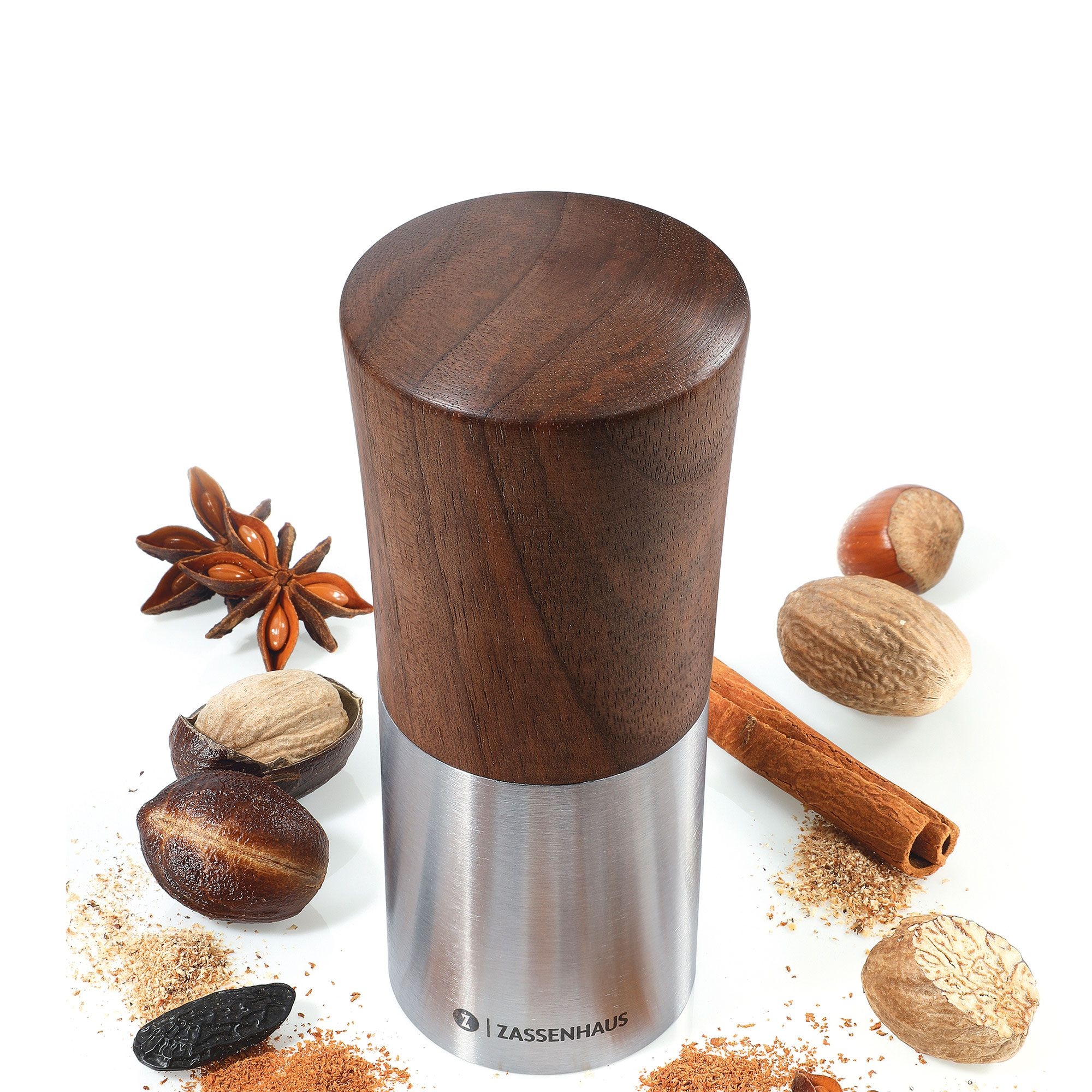 Zassenhaus - Spice grinder DUO - walnut, 12 cm