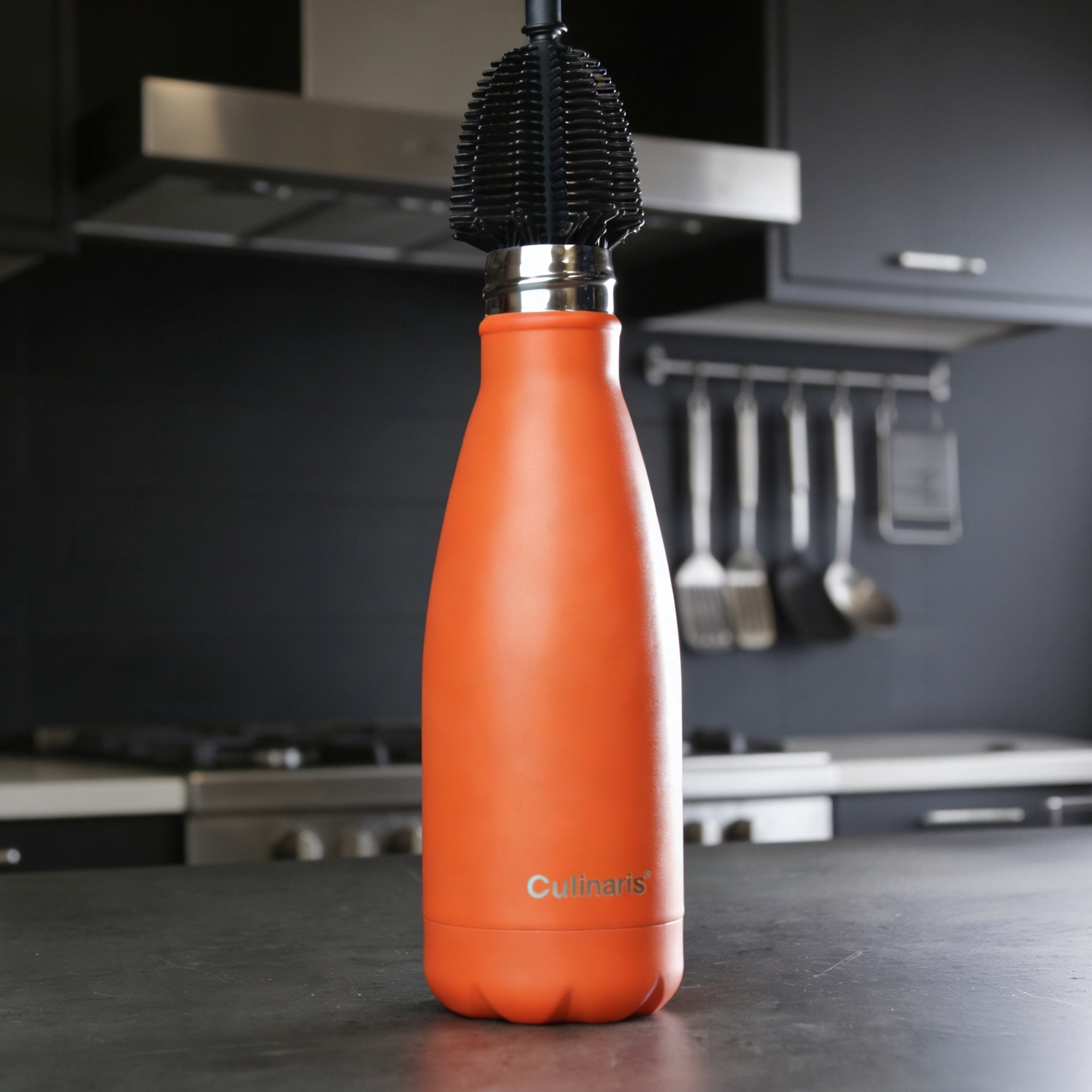 Bottle Brush - silicone - black | Culinaris