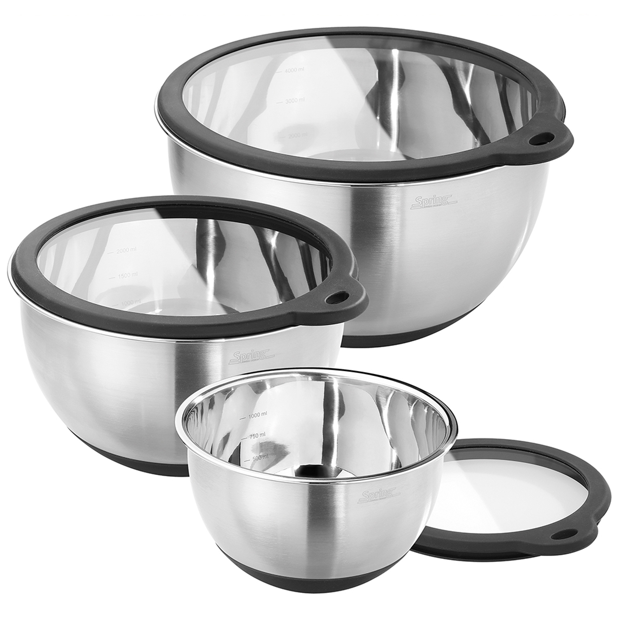 Spring - 3-piece bowl set with glass lid FUSION2+