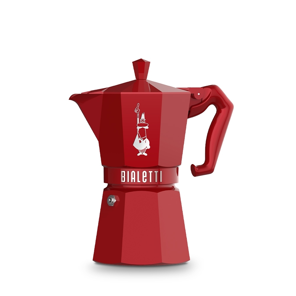Bialetti - Espressokocher Moka Exclusive, 6 Tassen - rot