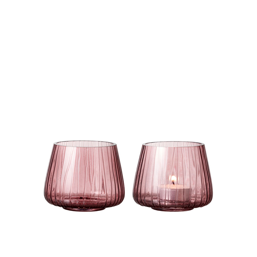 Bitz - Kusintha tealight holder - Set of 2 - light pink