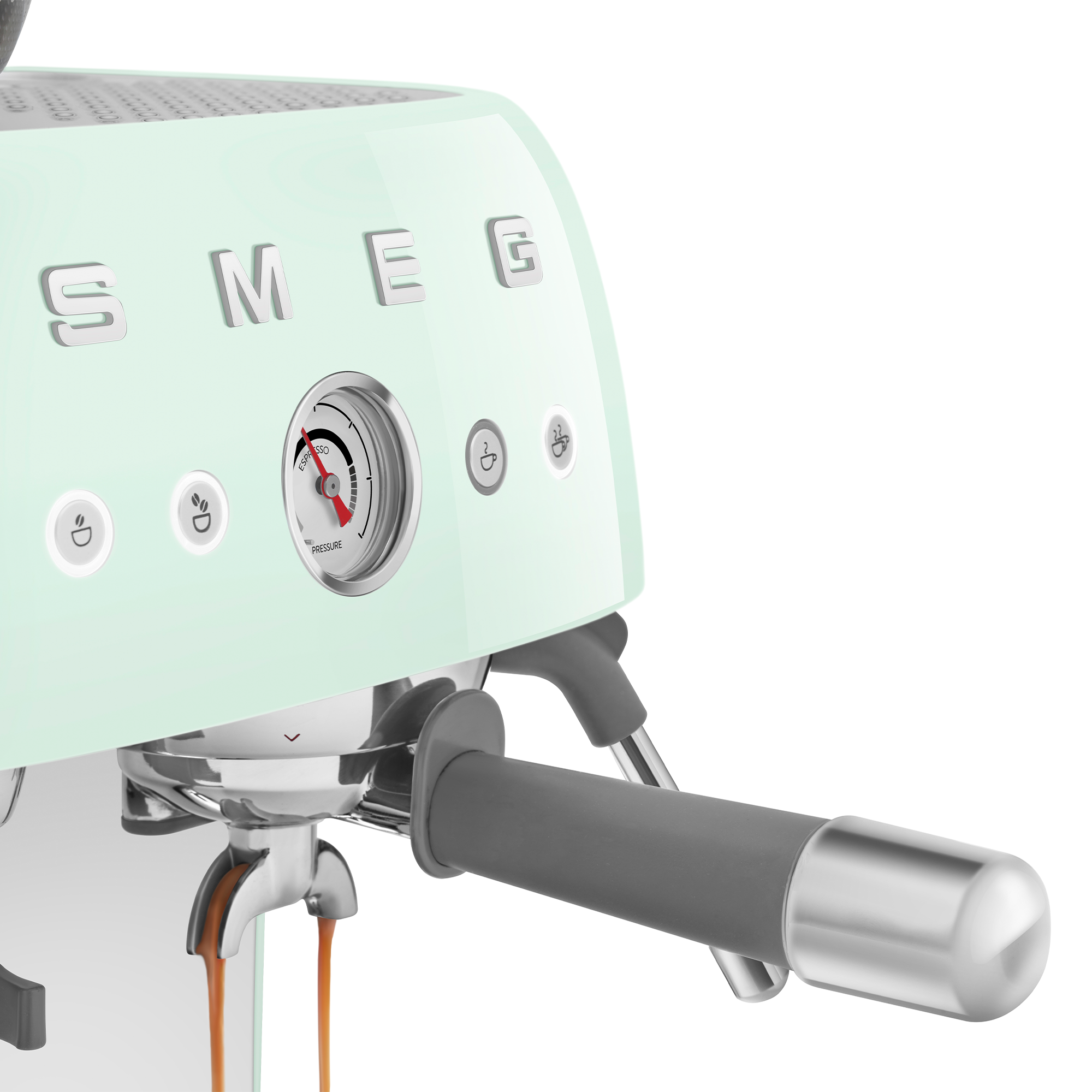 SMEG Espressomaschine mit Mahlwerk 50's Style - pastellgrün