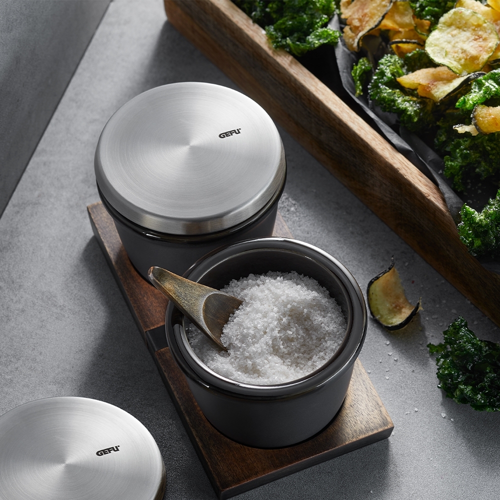 Gefu - Salt and spice jar X-PLOSION®, silver