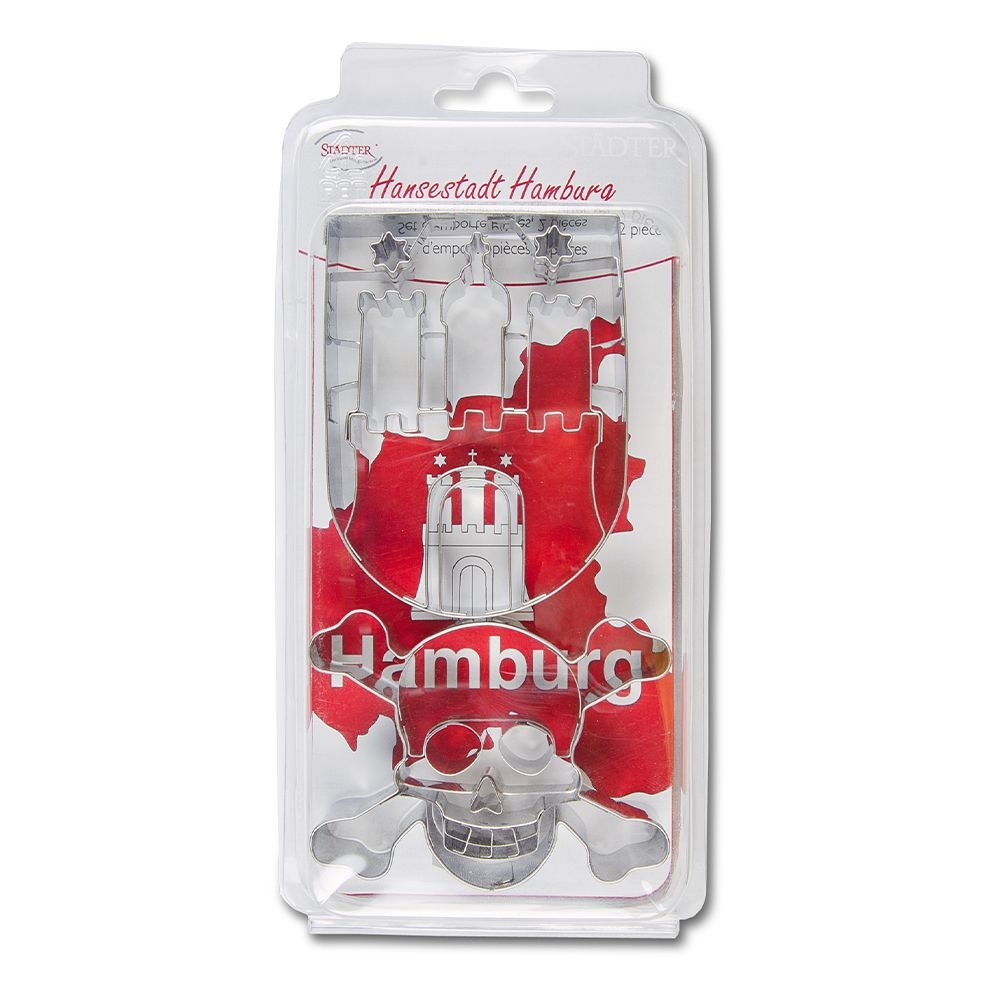 Städter - Cookie cutter Hanseatic town Hamburg - 9 - 10 cm Set, 2 pieces