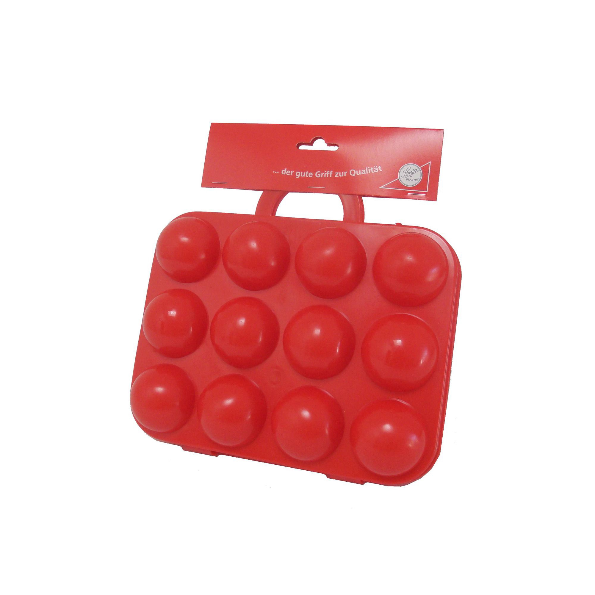 Sonja Plastic - Egg tray 12-fold - red