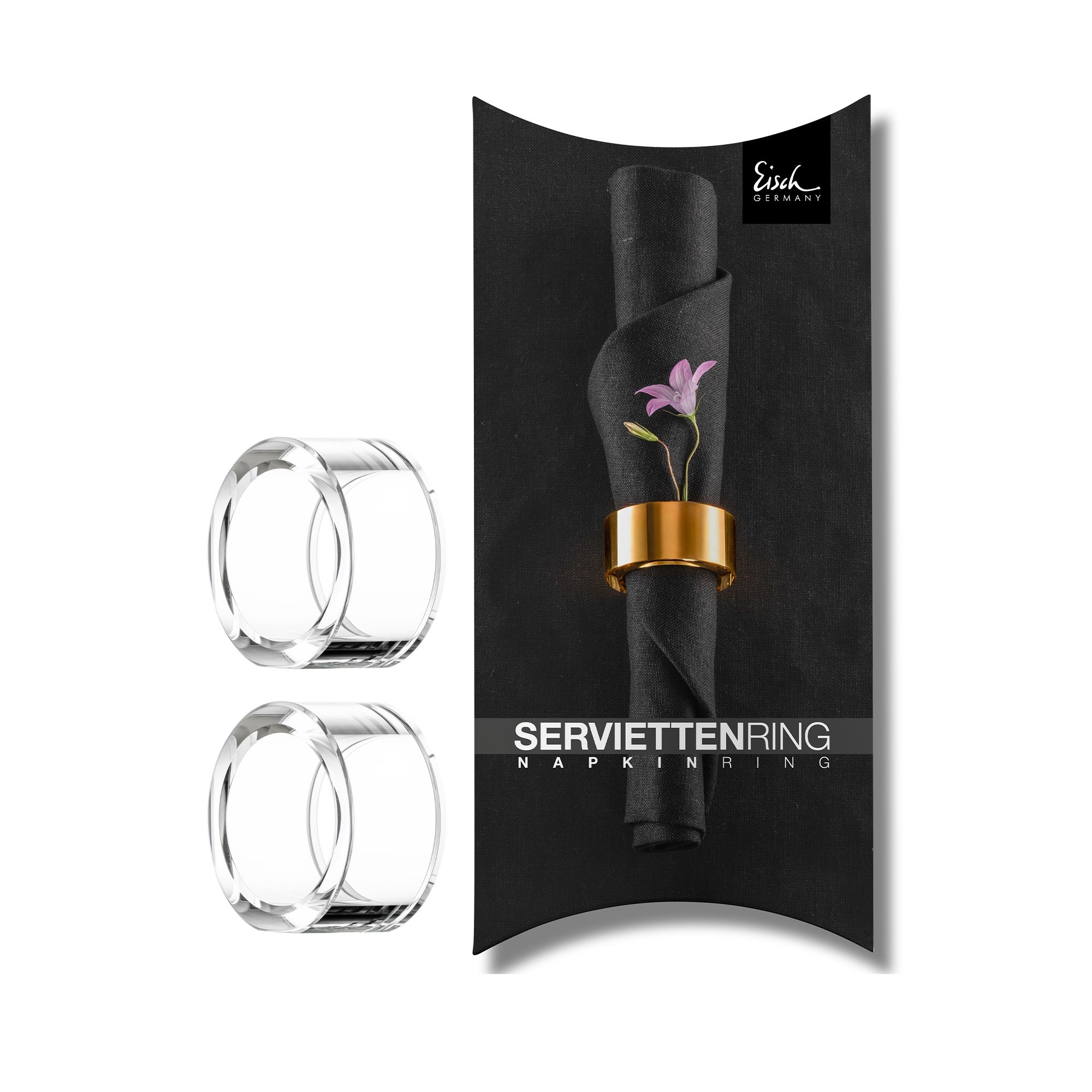 Eisch - Serviettenringe 2er Set, transparent